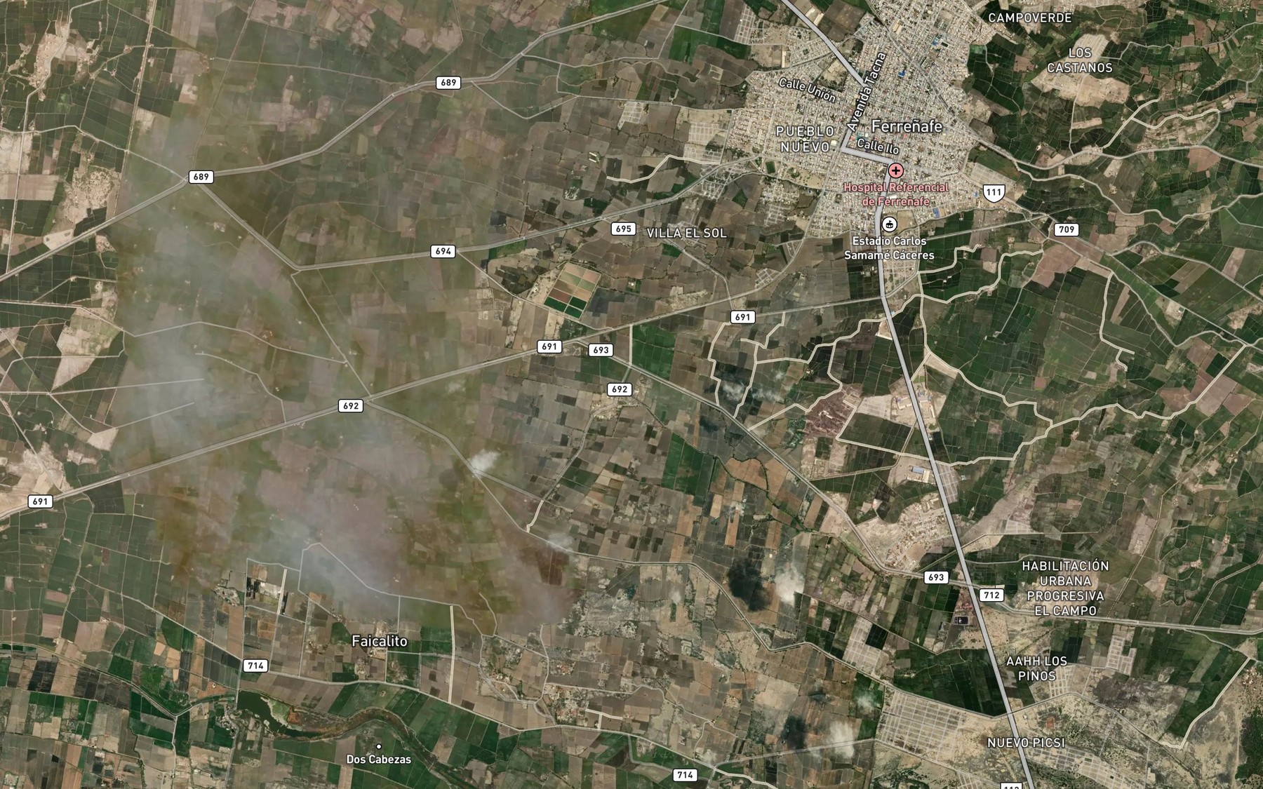 Satellite map of the Acequia Fala