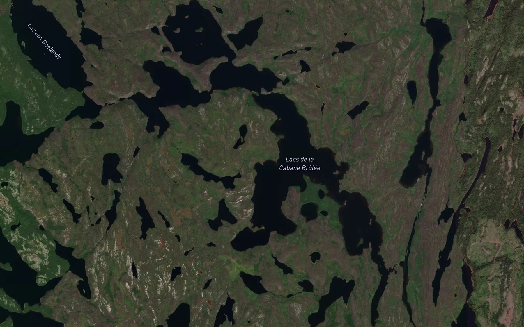 Satellite map of the Lac Uhu