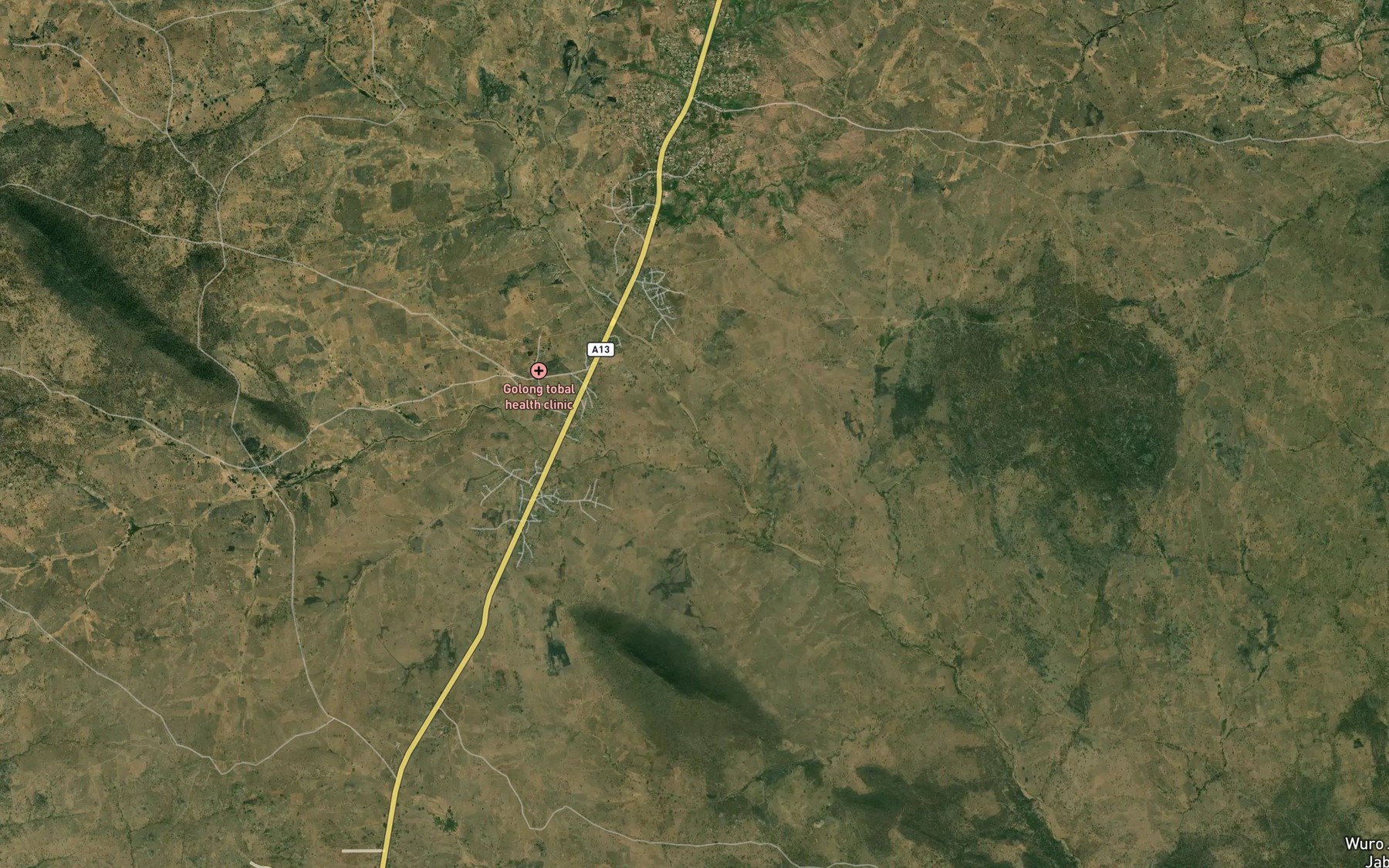 Satellite map of the Mayo Sanganare