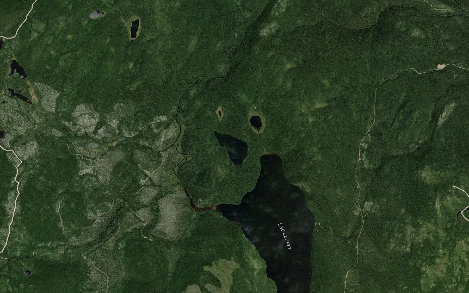 Satellite map of the Lac Blake
