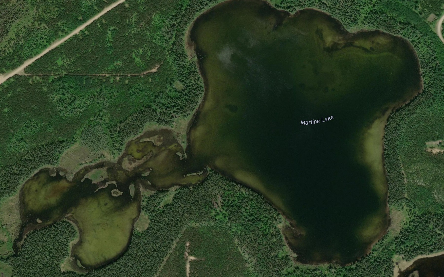 Satellite map of the Marline Lake
