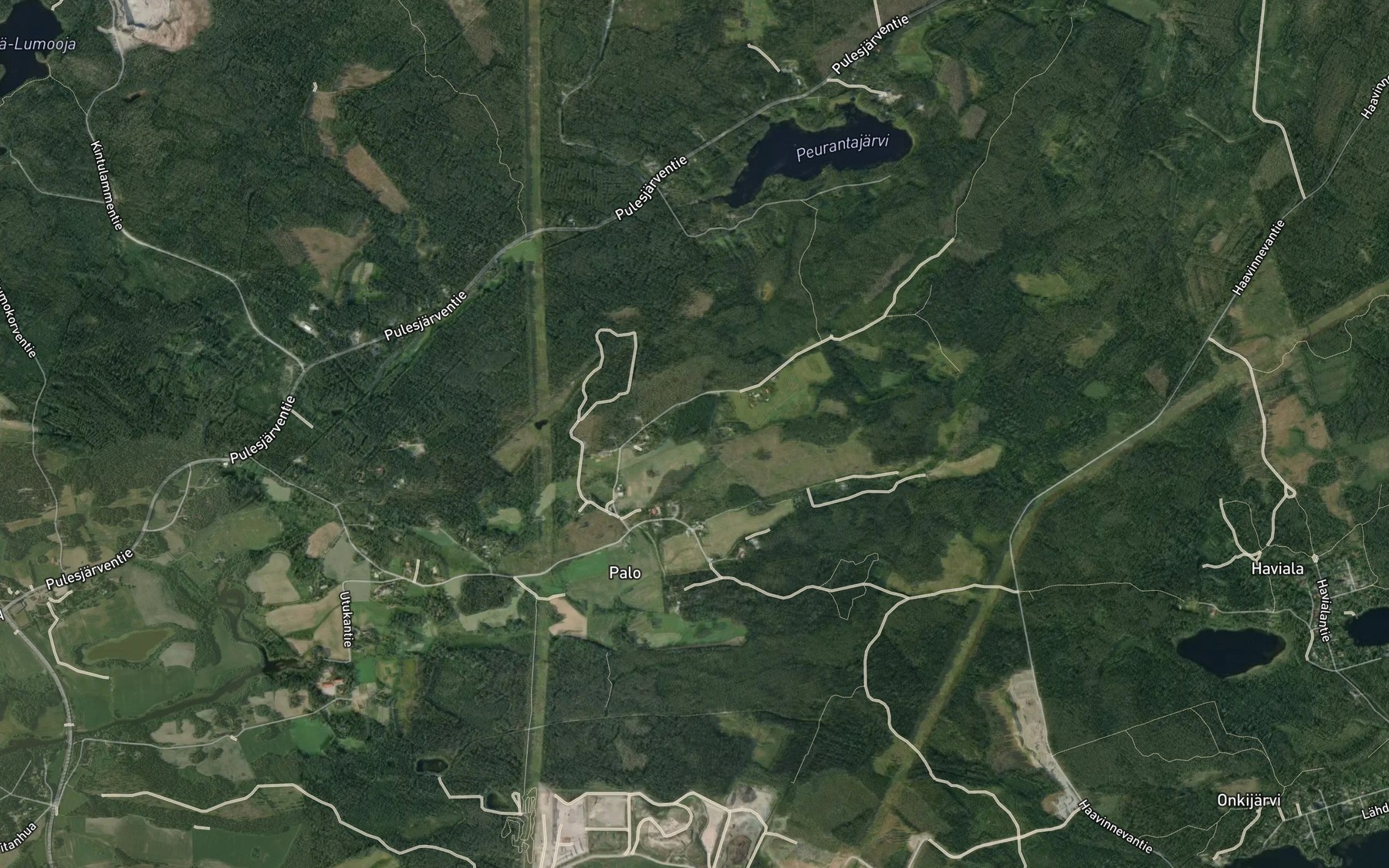 Satellite map of the Huppio