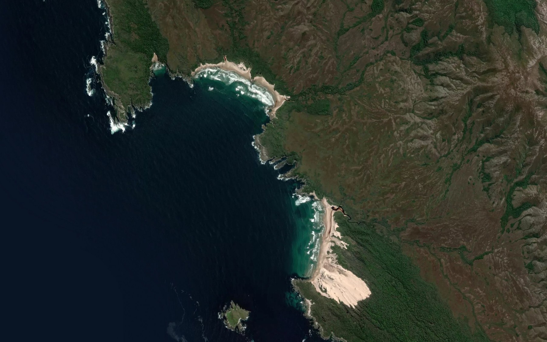 Satellite map of the Swenor Gulches