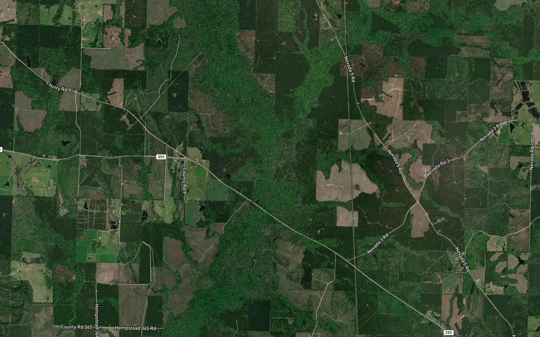 Satellite map of the Little Bodcau Creek