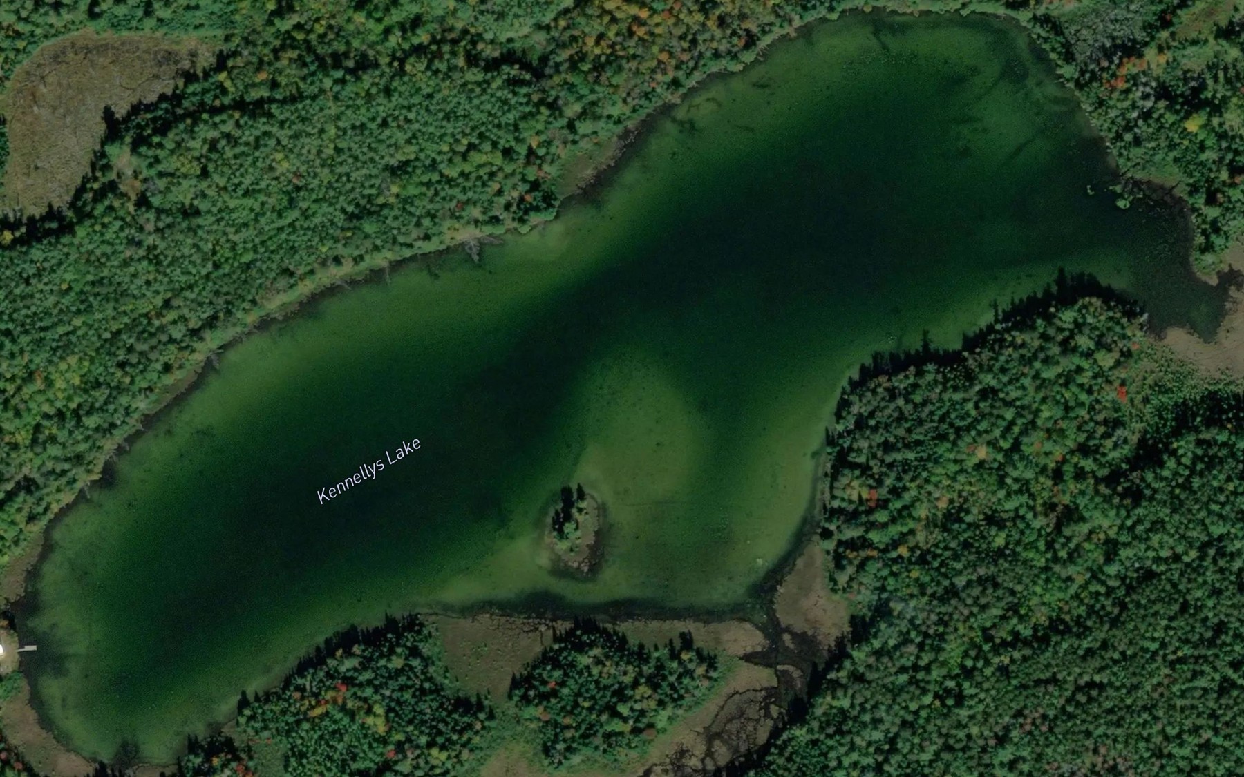 Satellite map of the Kennellys Lake