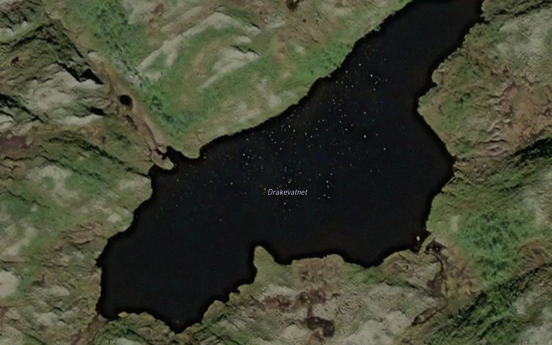 Satellite map of the Drakevatnet