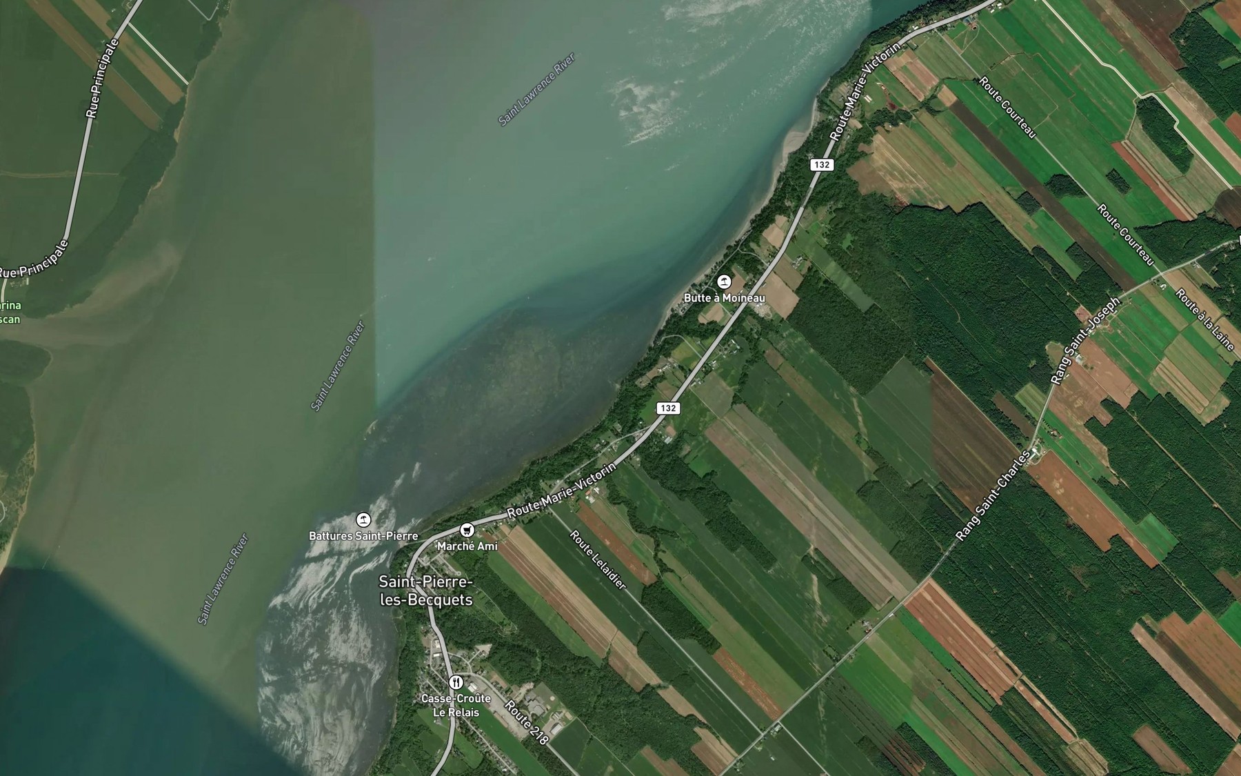 Satellite map of the Cours d'eau Perreault-Delisle