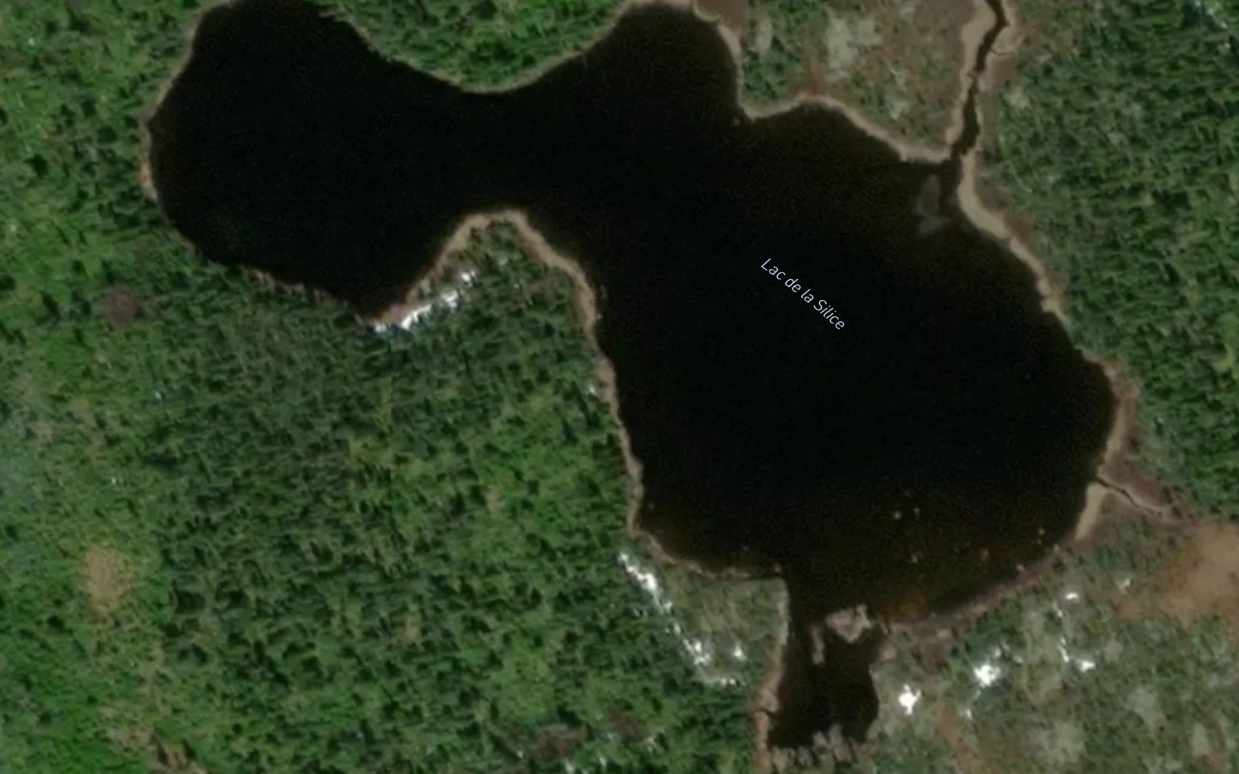 Satellite map of the Lac de la Silice