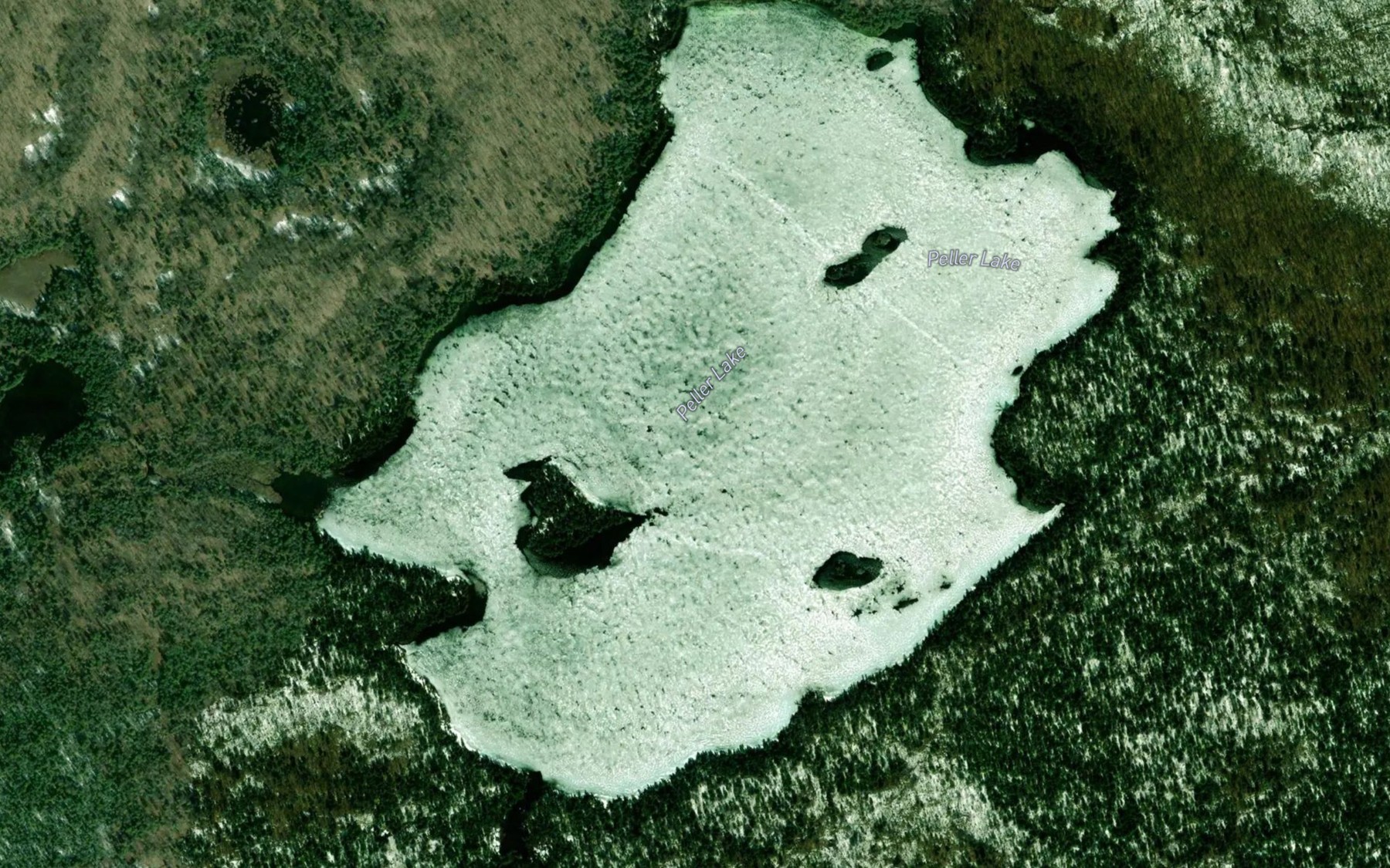 Satellite map of the Peller Lake