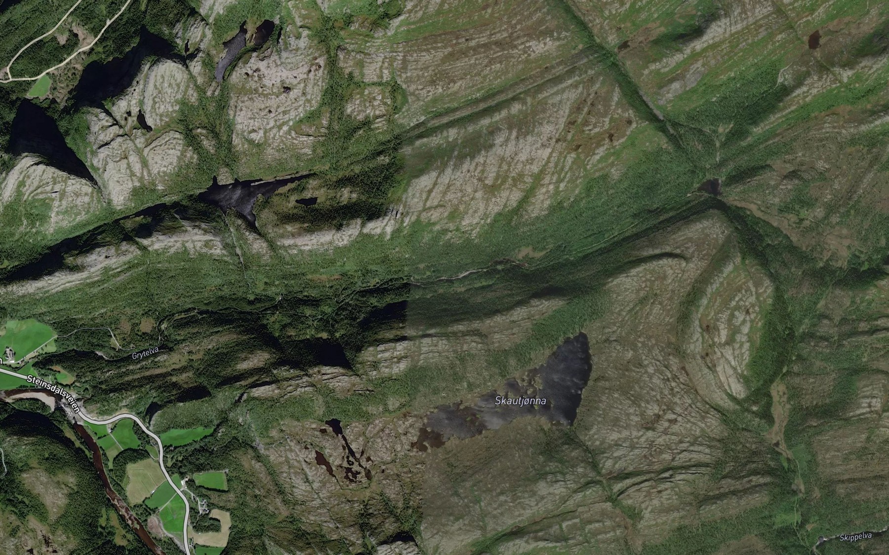 Satellite map of the Svartfossen