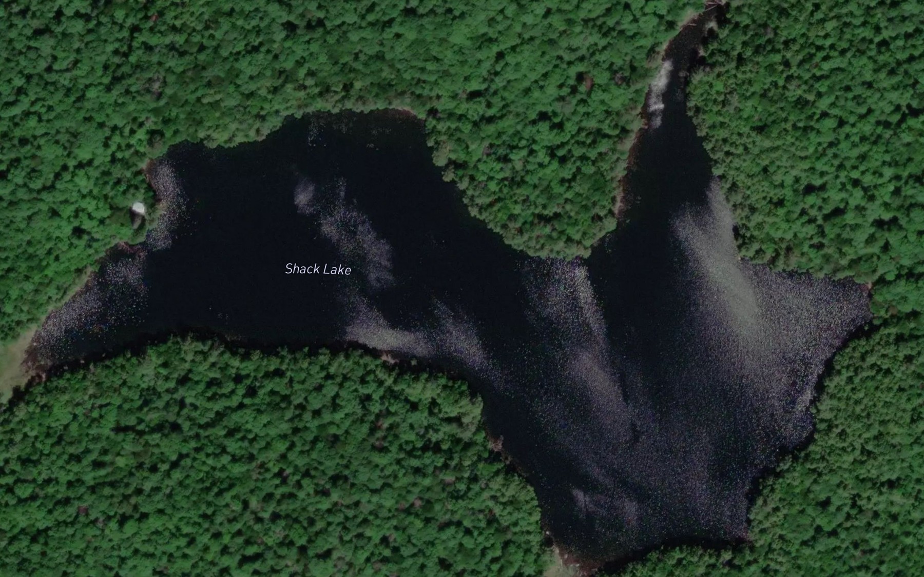 Satellite map of the Shack Lake