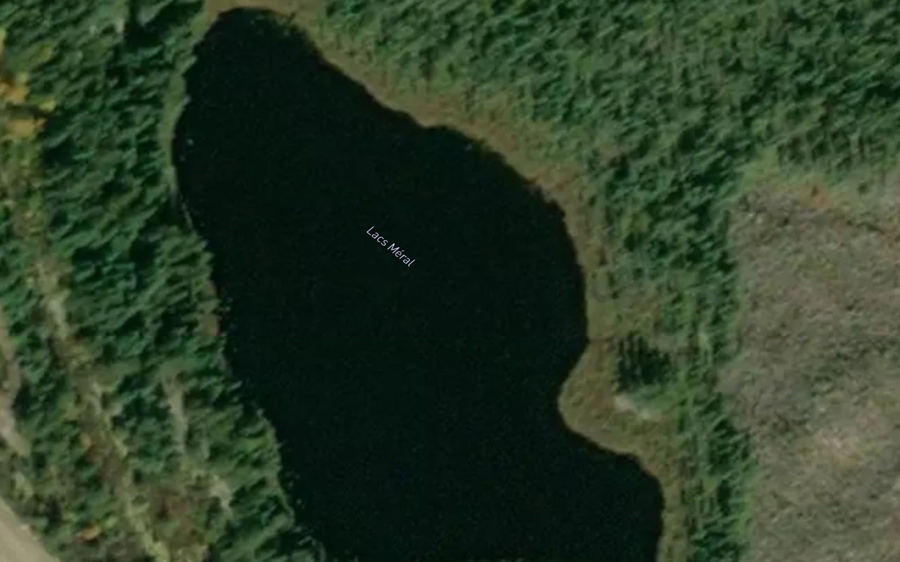 Satellite map of the Lacs Meral
