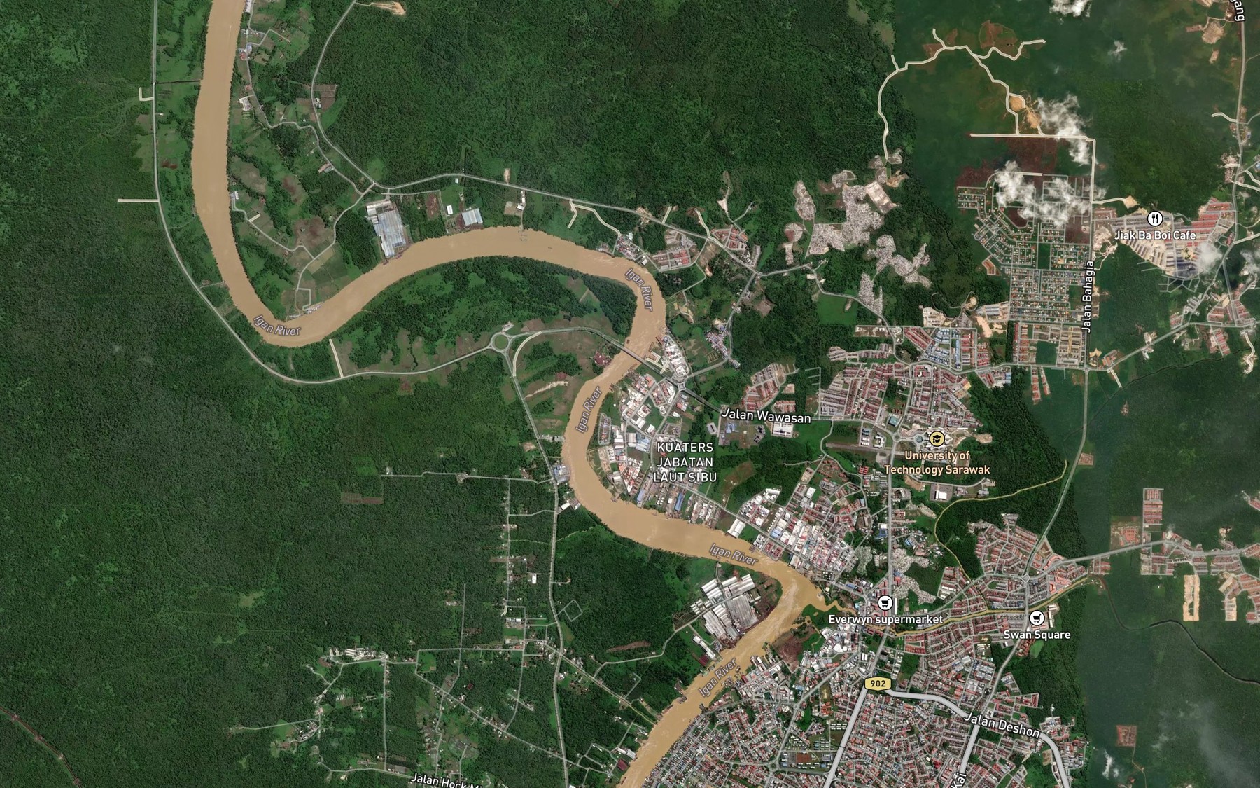 Satellite map of the Sungai Belut