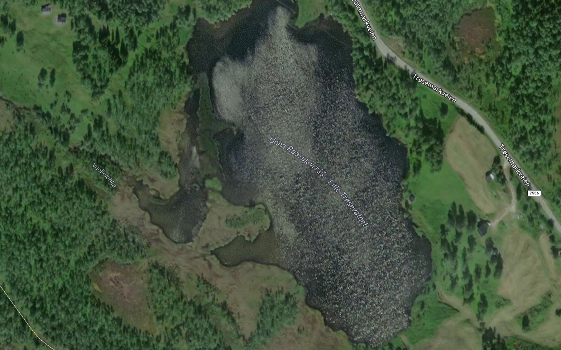 Satellite map of the Litle Trosevatnet