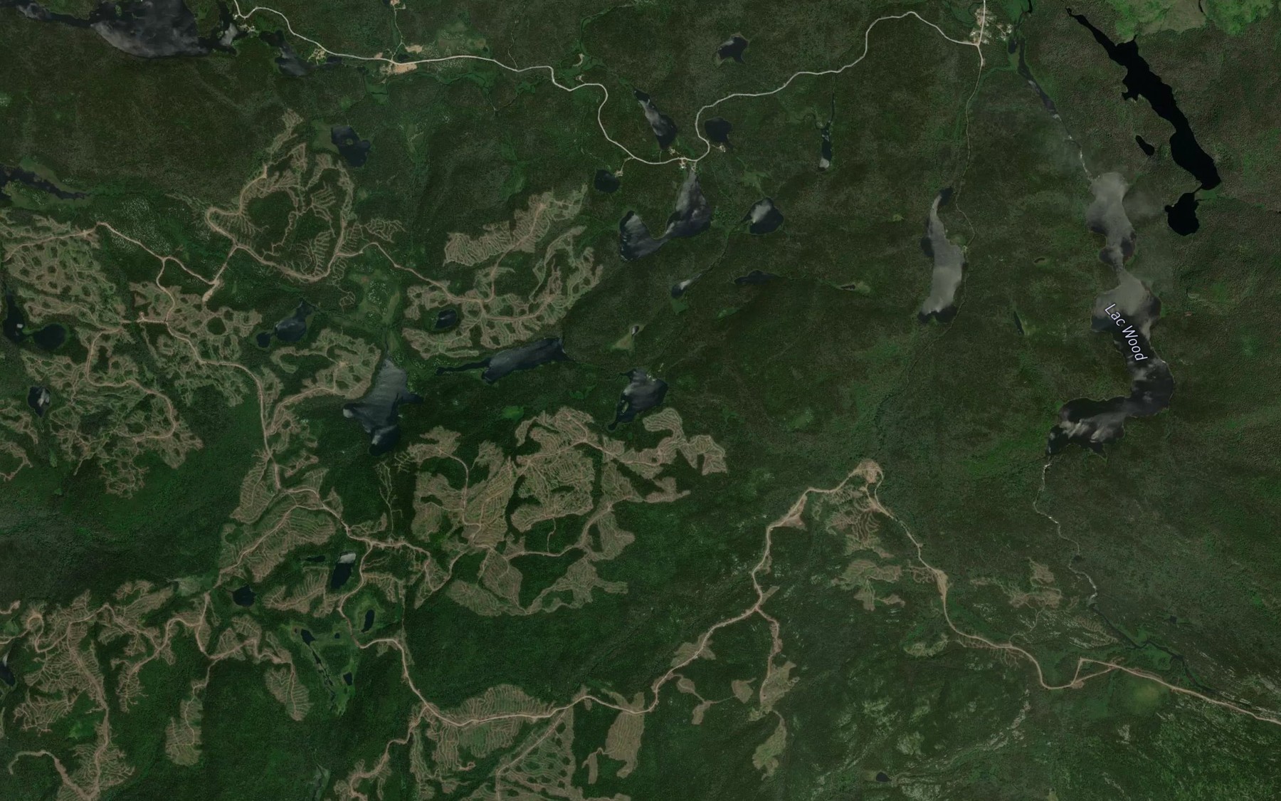 Satellite map of the Lac Felix