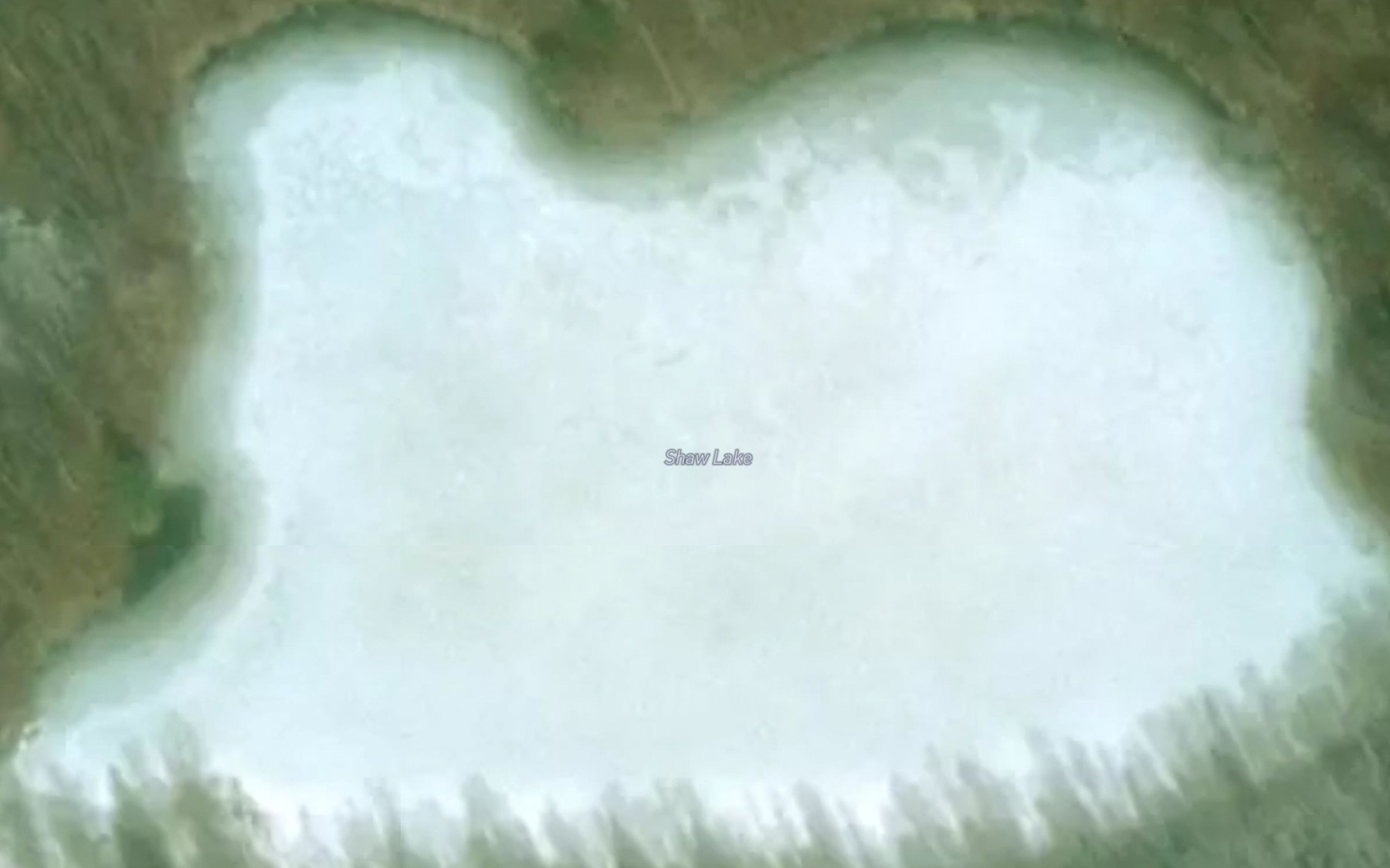 Satellite map of the Shaw Lake