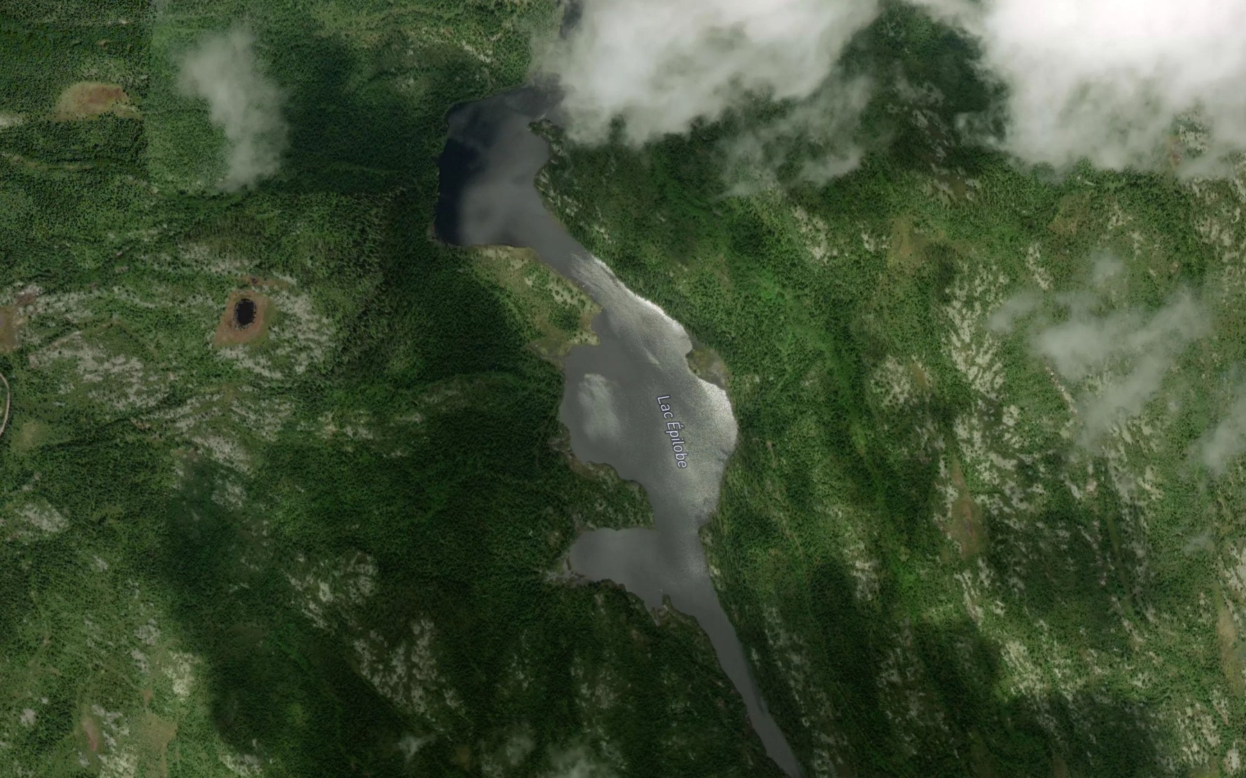 Satellite map of the Lac Epilobe