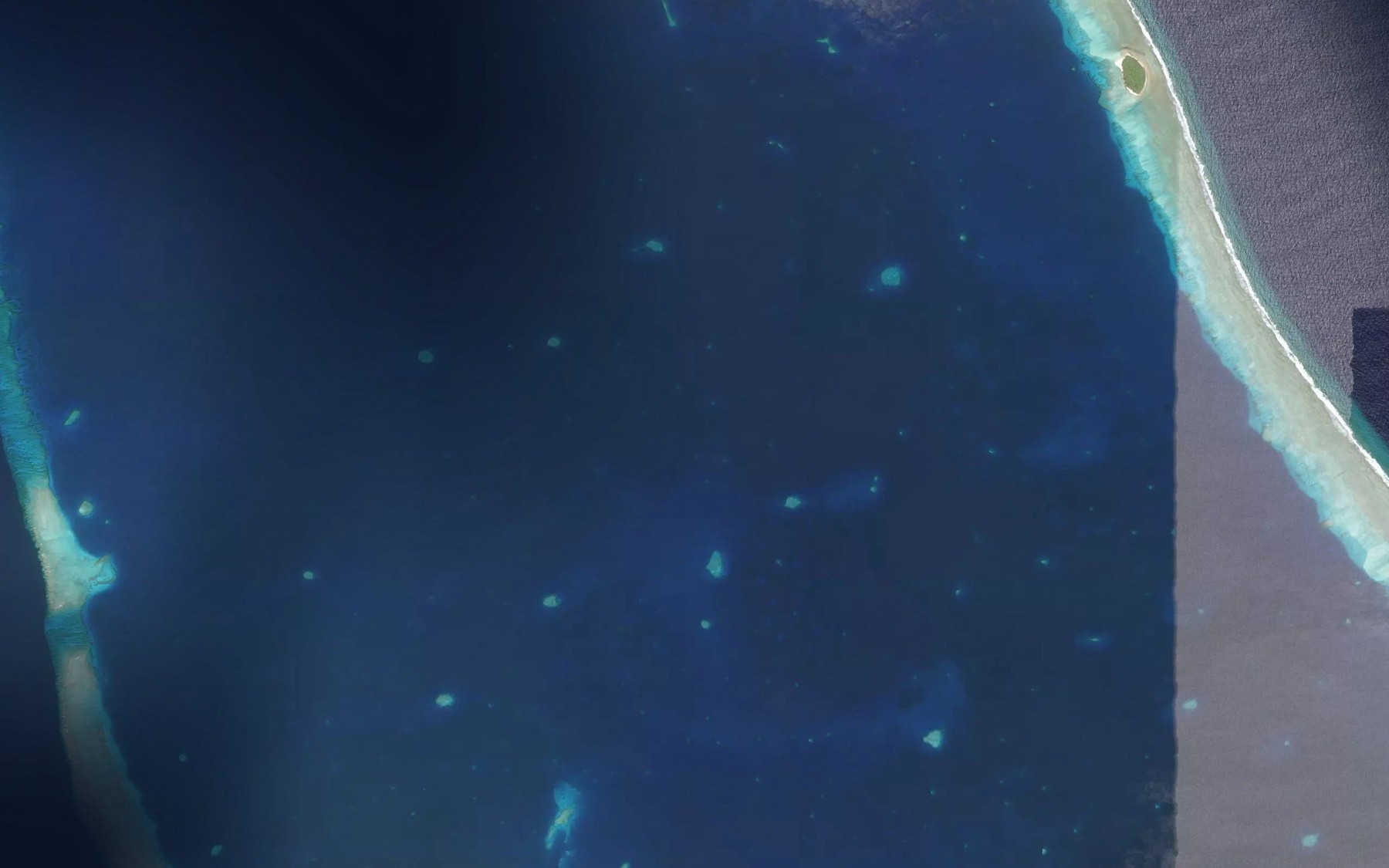 Satellite map of the Ujae Lagoon