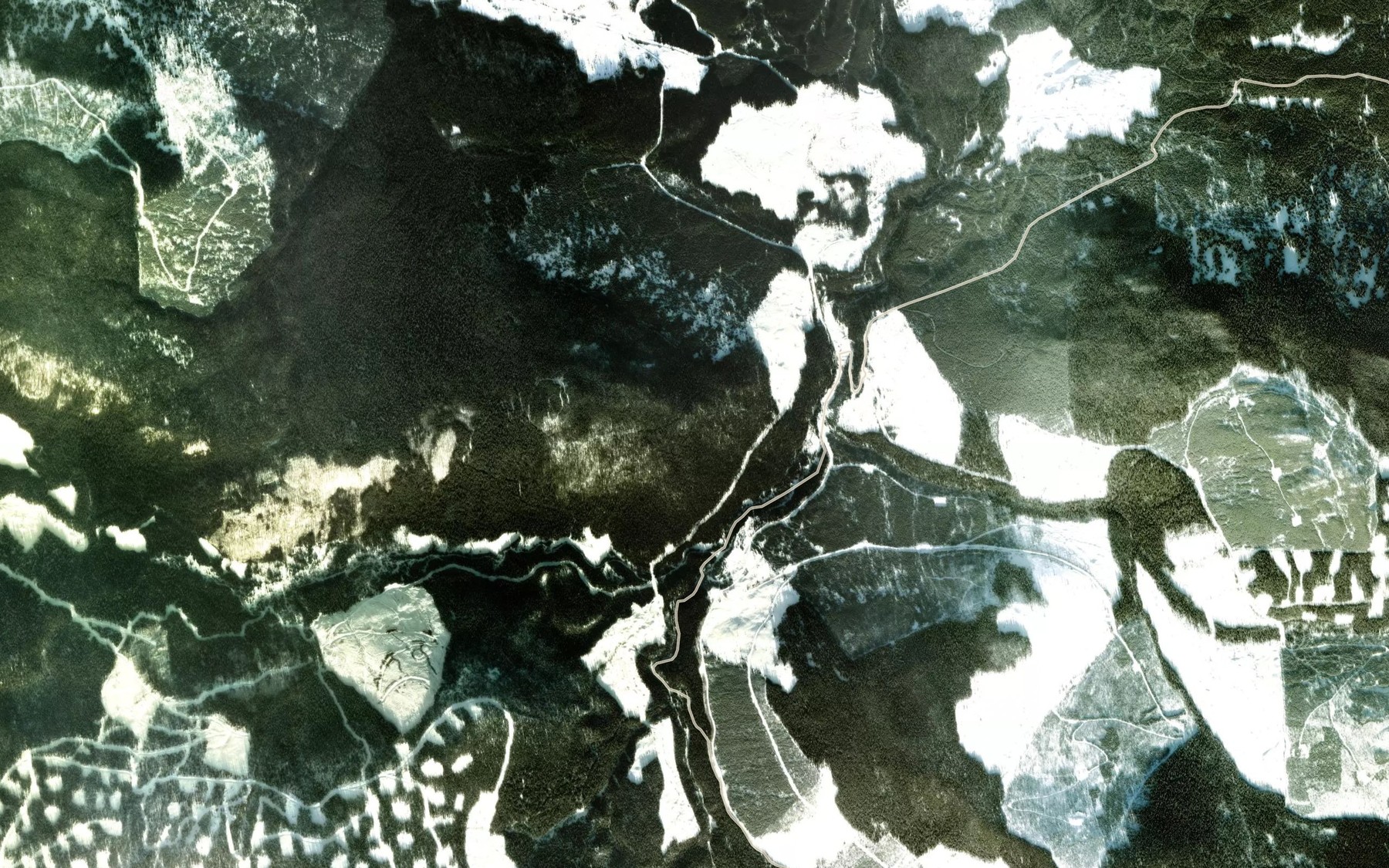 Satellite map of the Wiley Creek