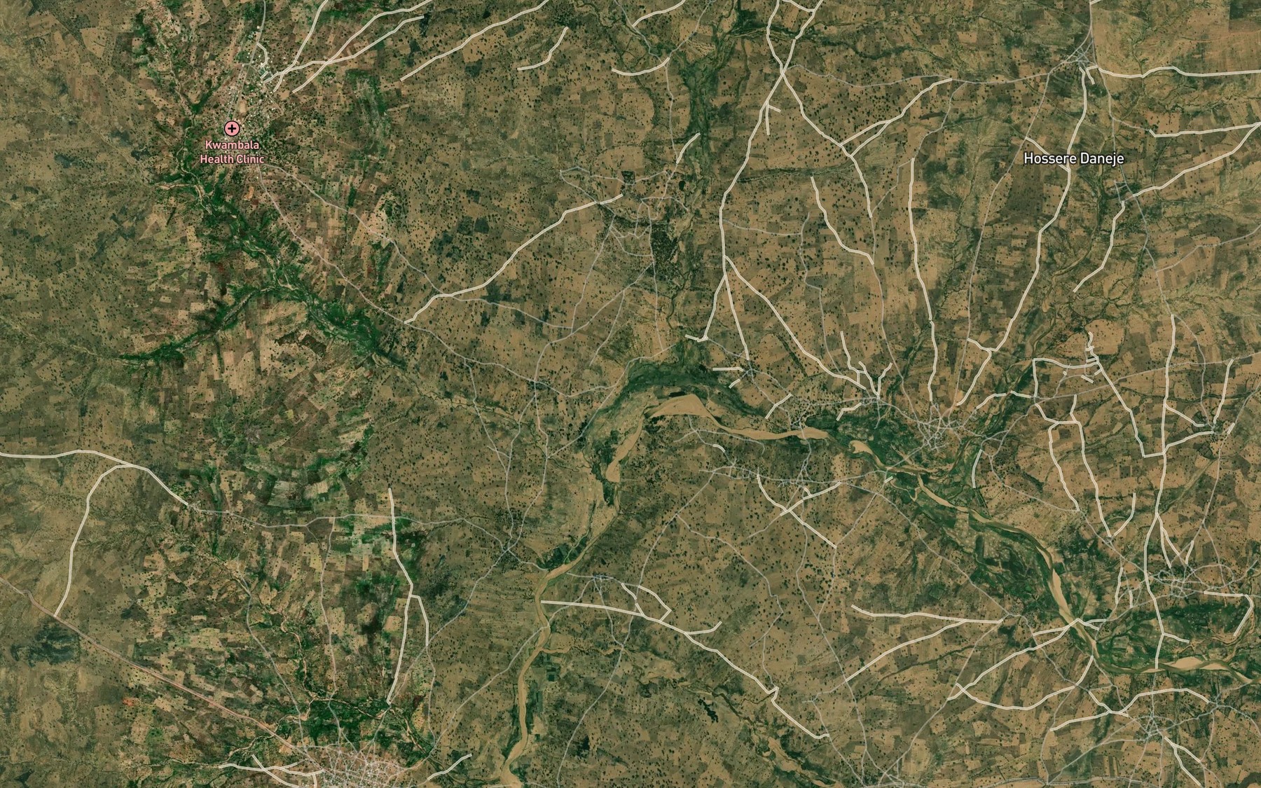 Satellite map of the Mayo Kilange