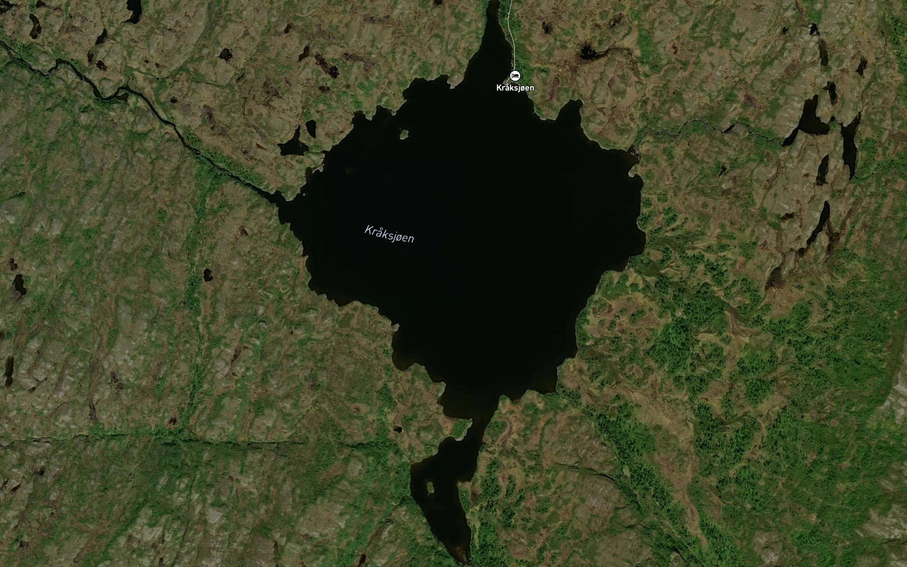 Satellite map of the Kraksjoen