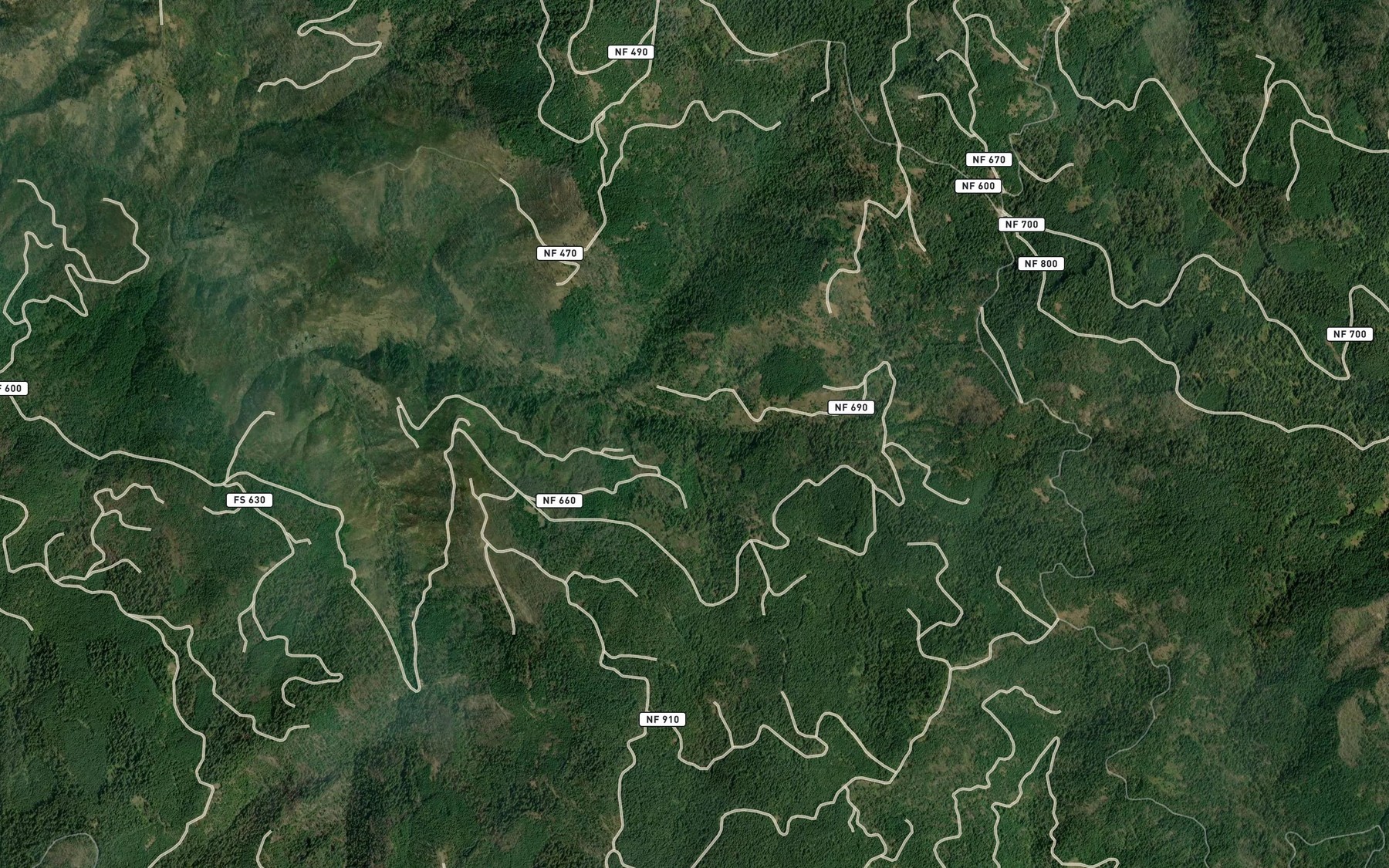 Satellite map of the Fawn Creek