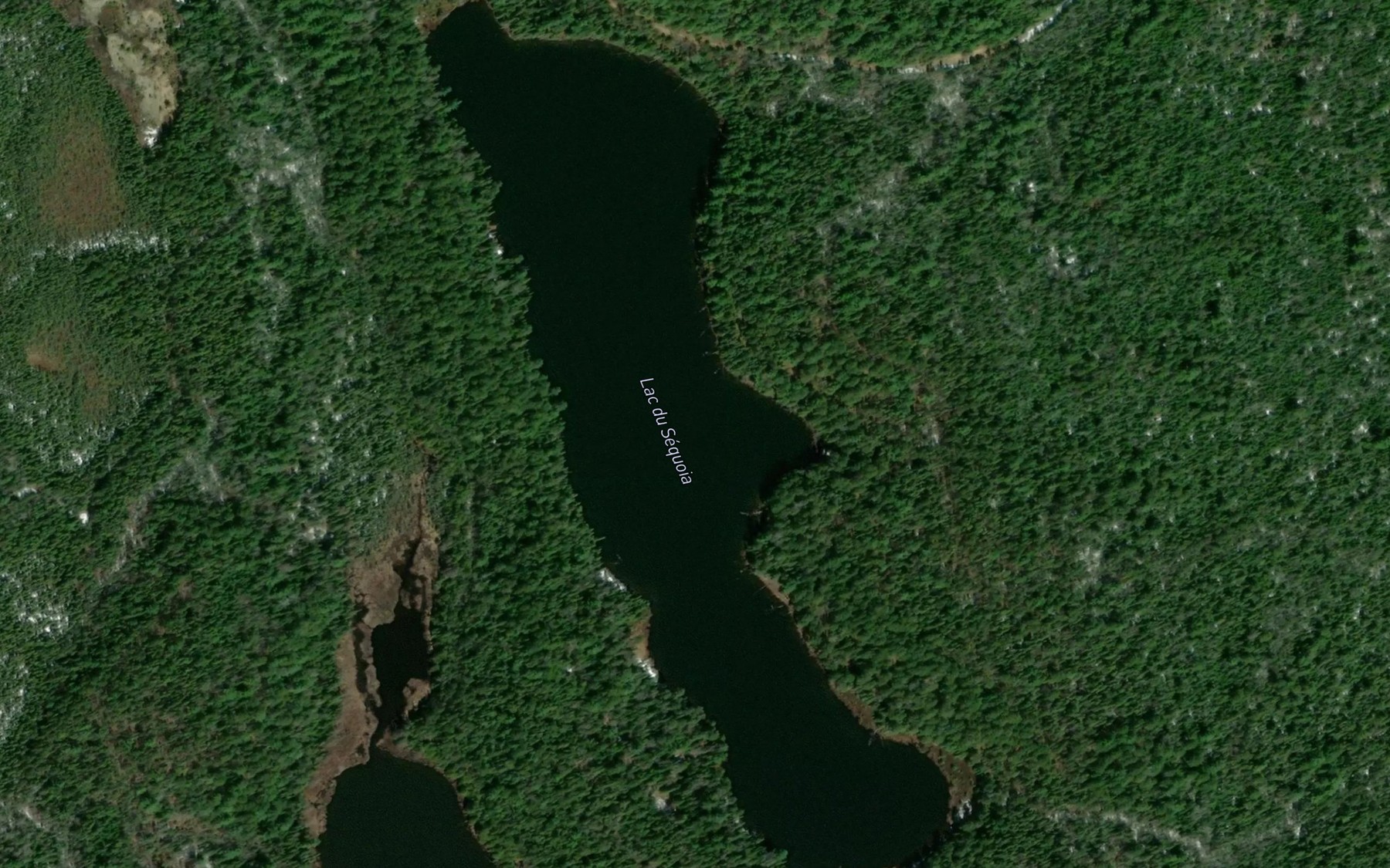 Satellite map of the Lac du Sequoia