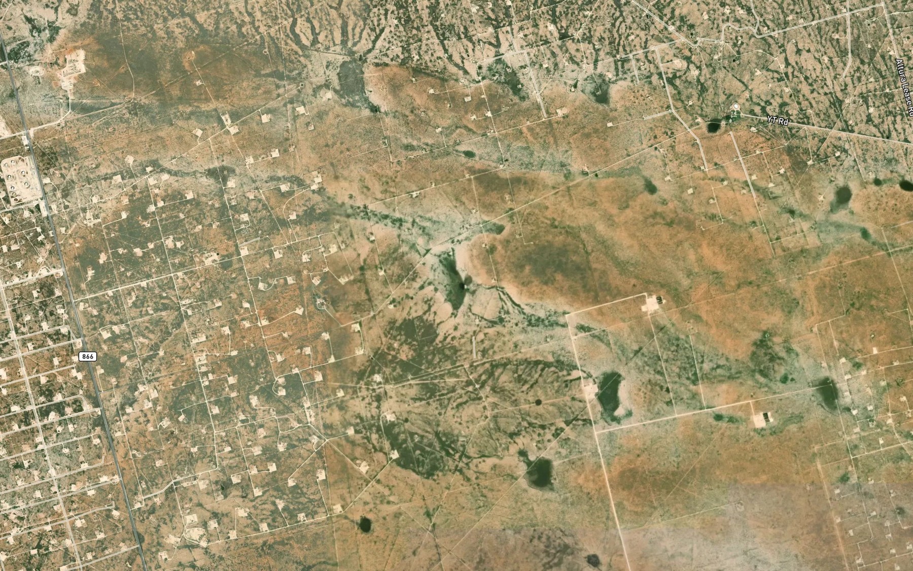 Satellite map of the Coyote Lake
