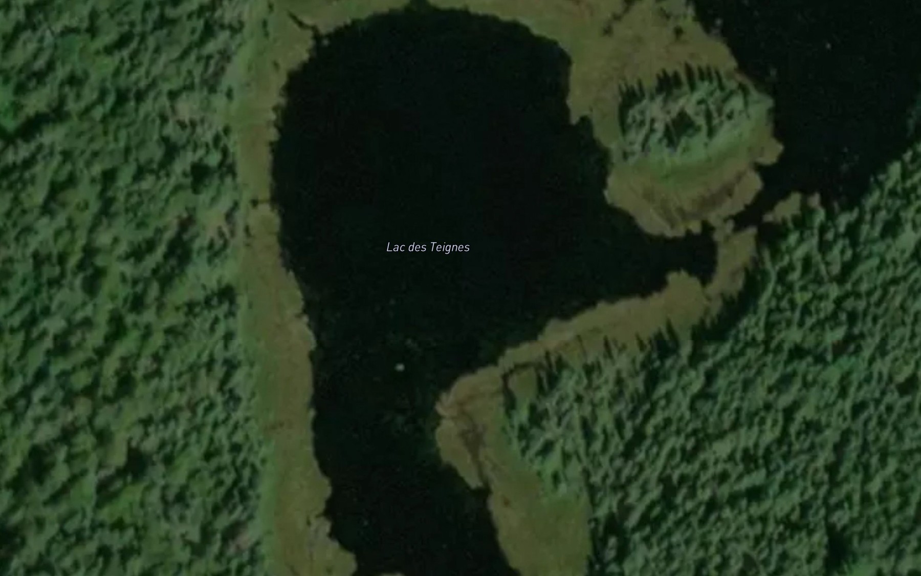 Satellite map of the Lac des Teignes