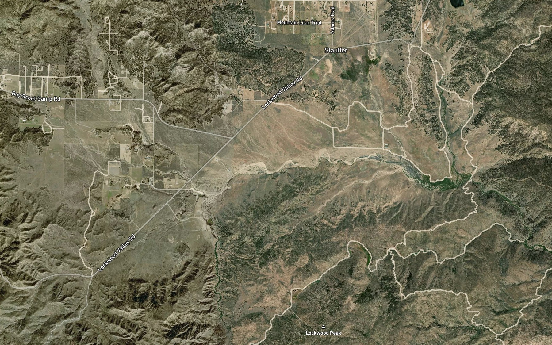 Satellite map of the Amargosa Creek