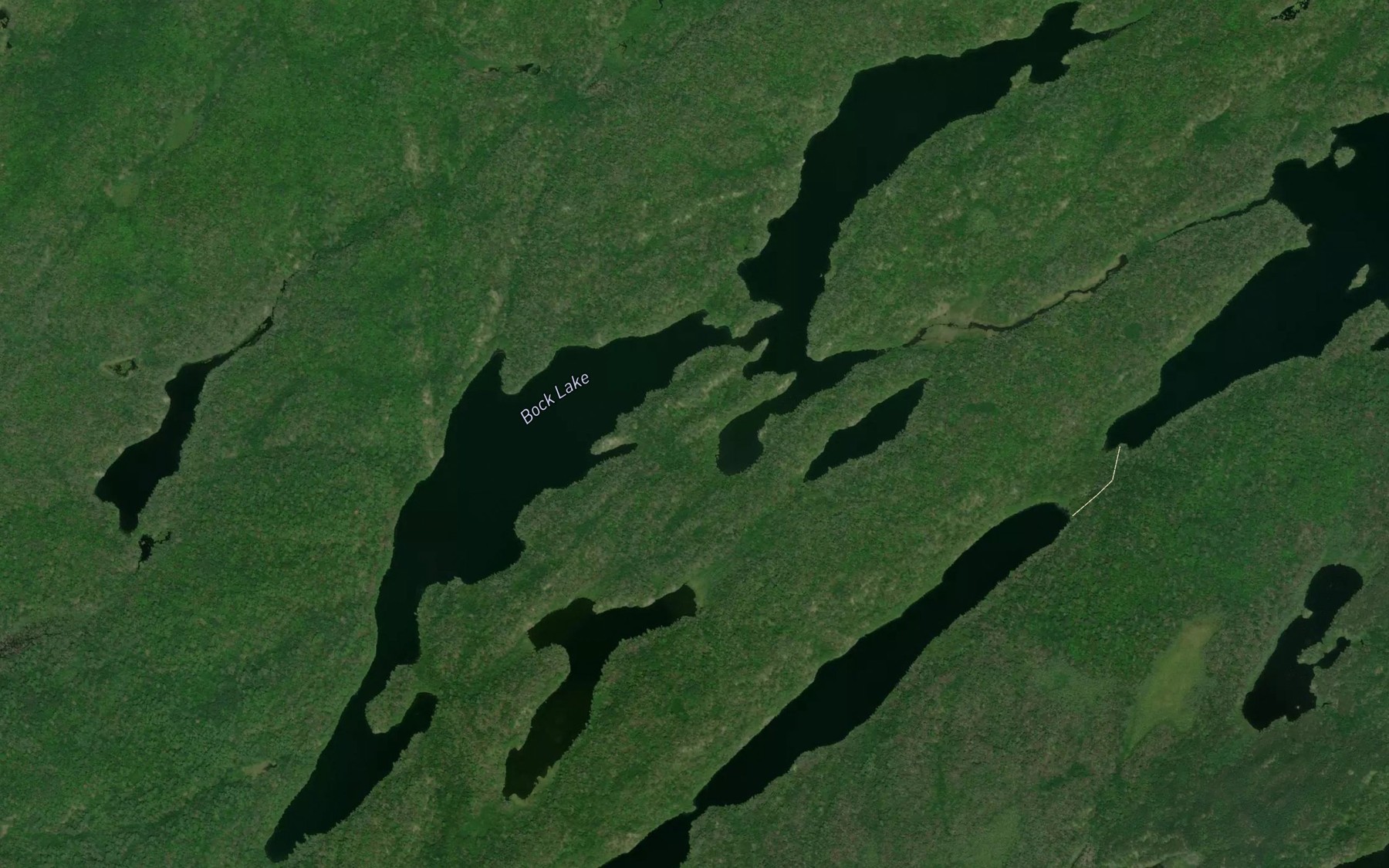 Satellite map of the Bock Lake