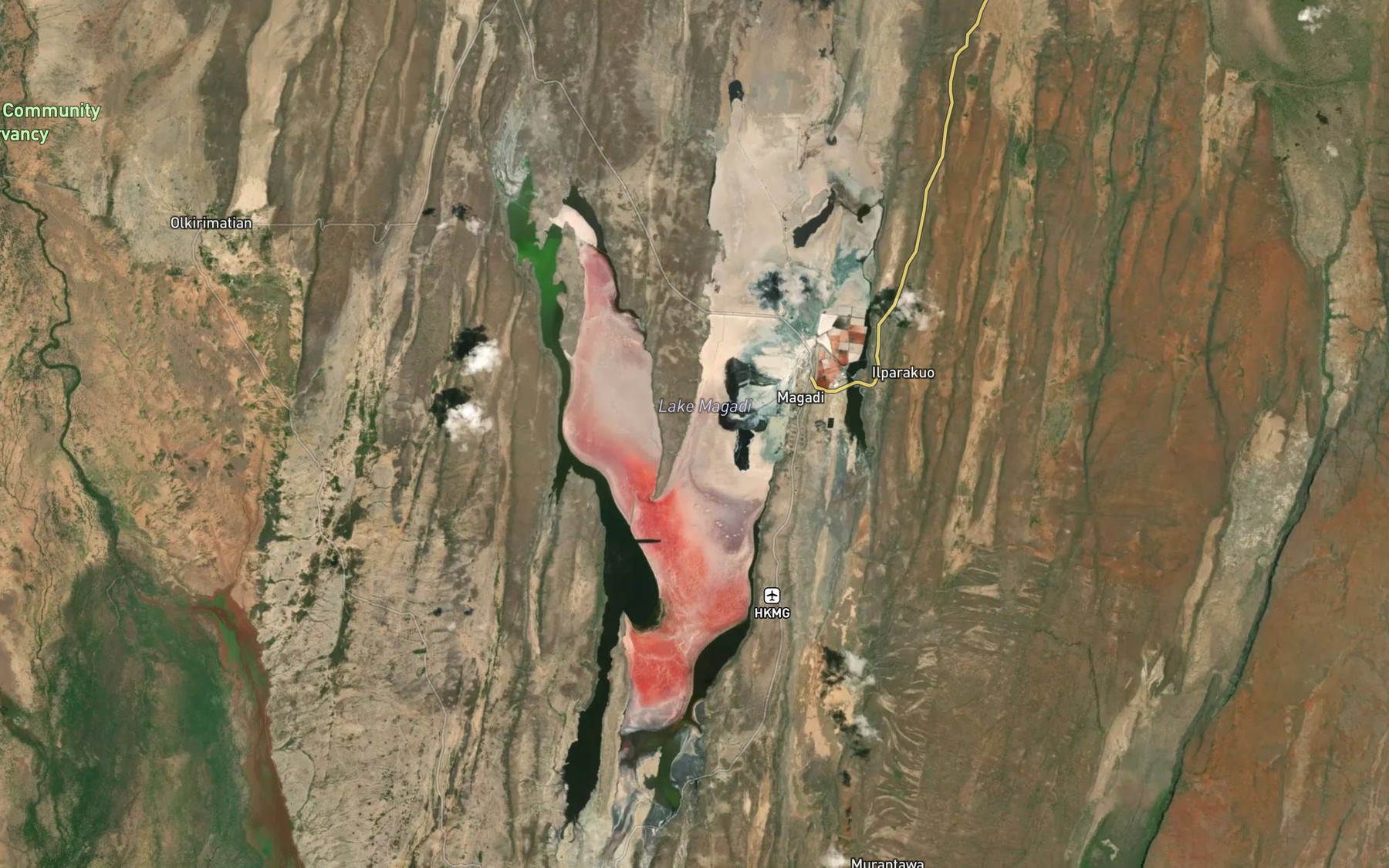 Satellite map of the Lake Magadi