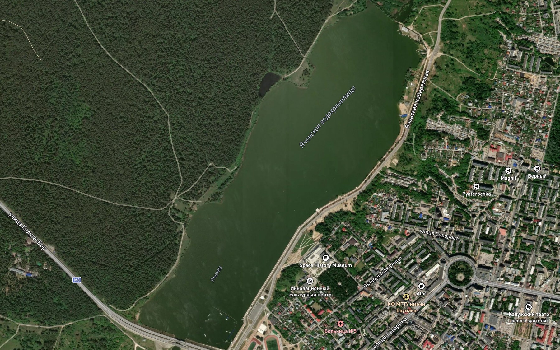 Satellite map of the Yachenskoye Vodokhranilishche