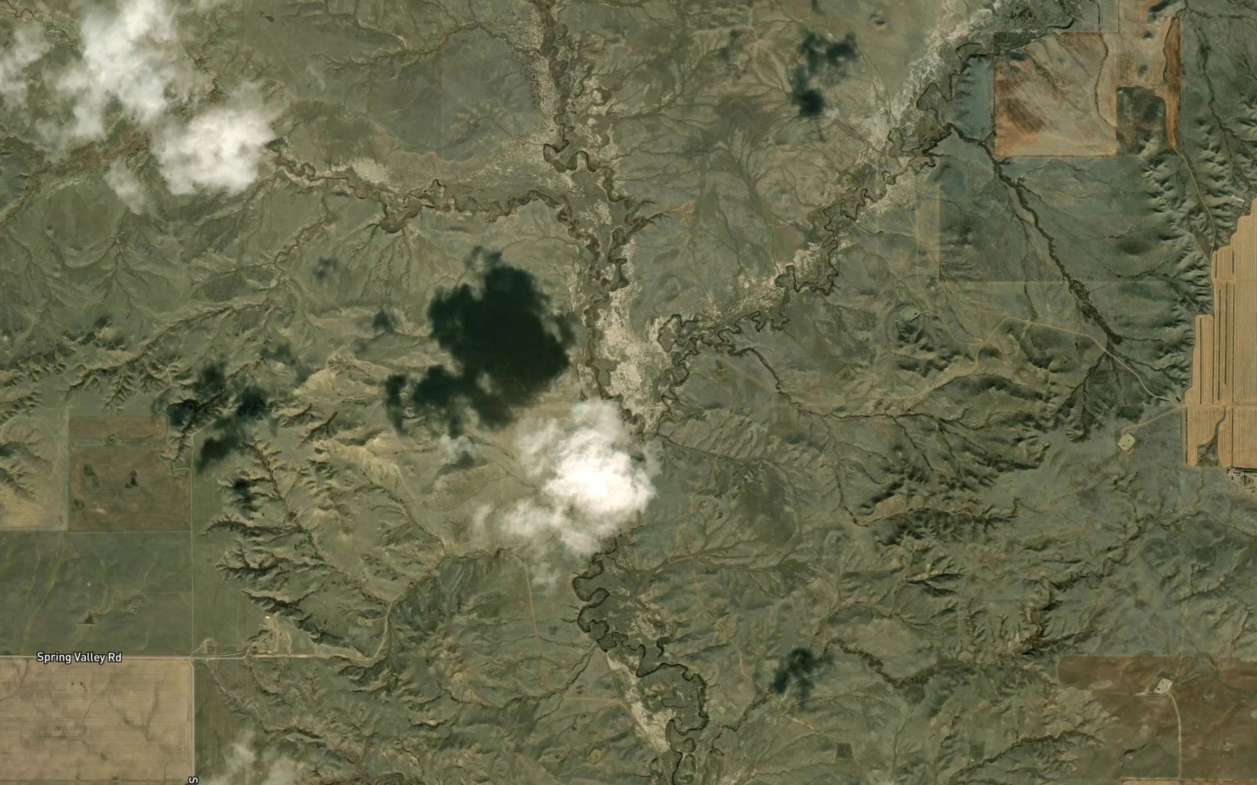 Satellite map of the West Fork Little Porcupine Creek
