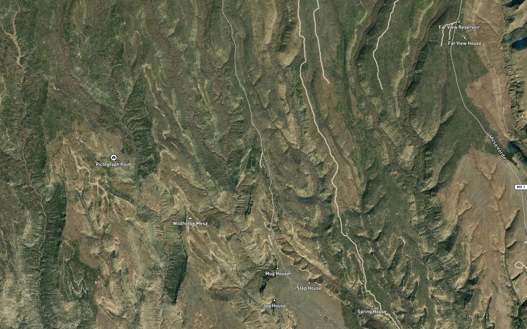 Satellite map of the Rock Springs