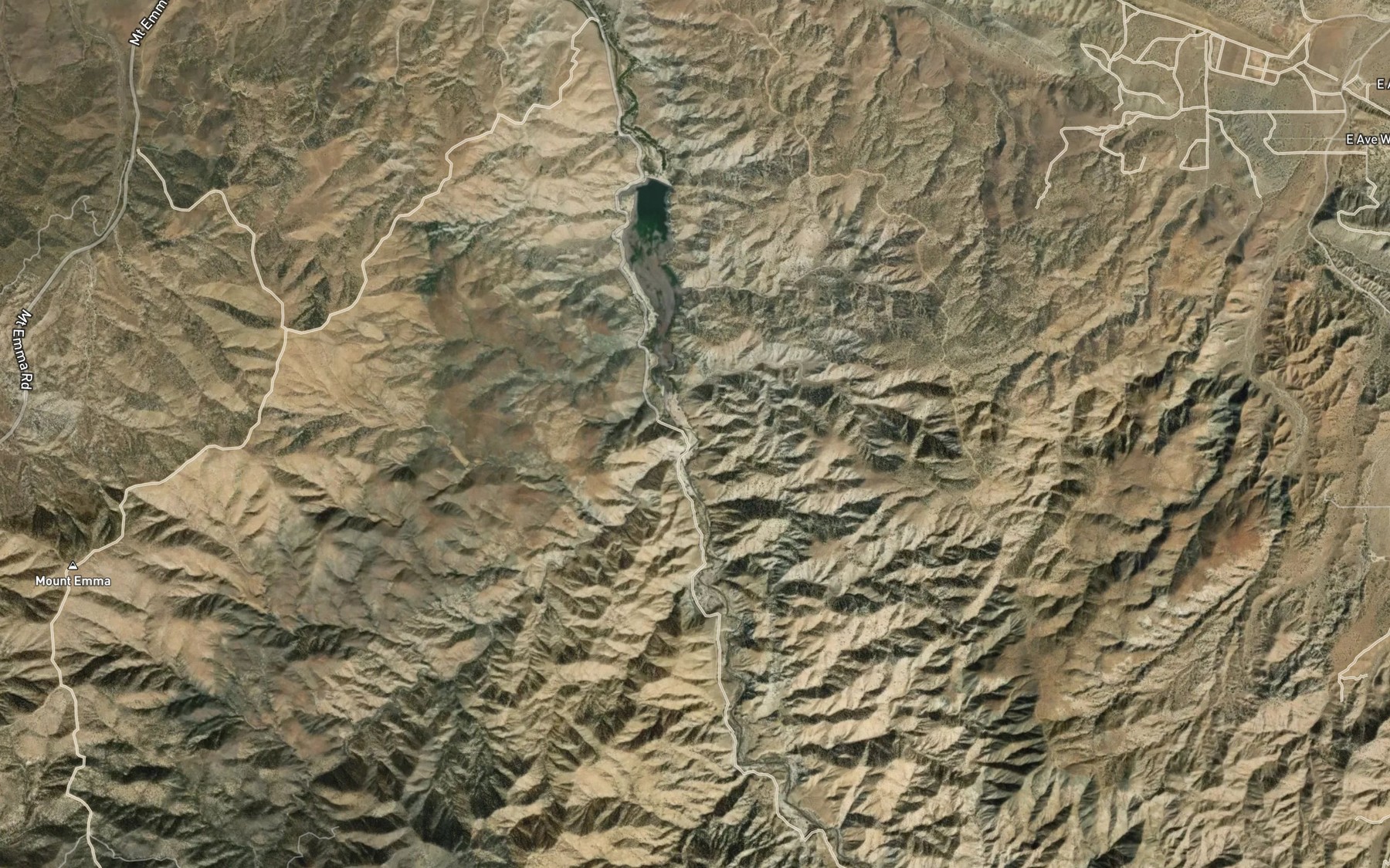 Satellite map of the Little Rock Creek