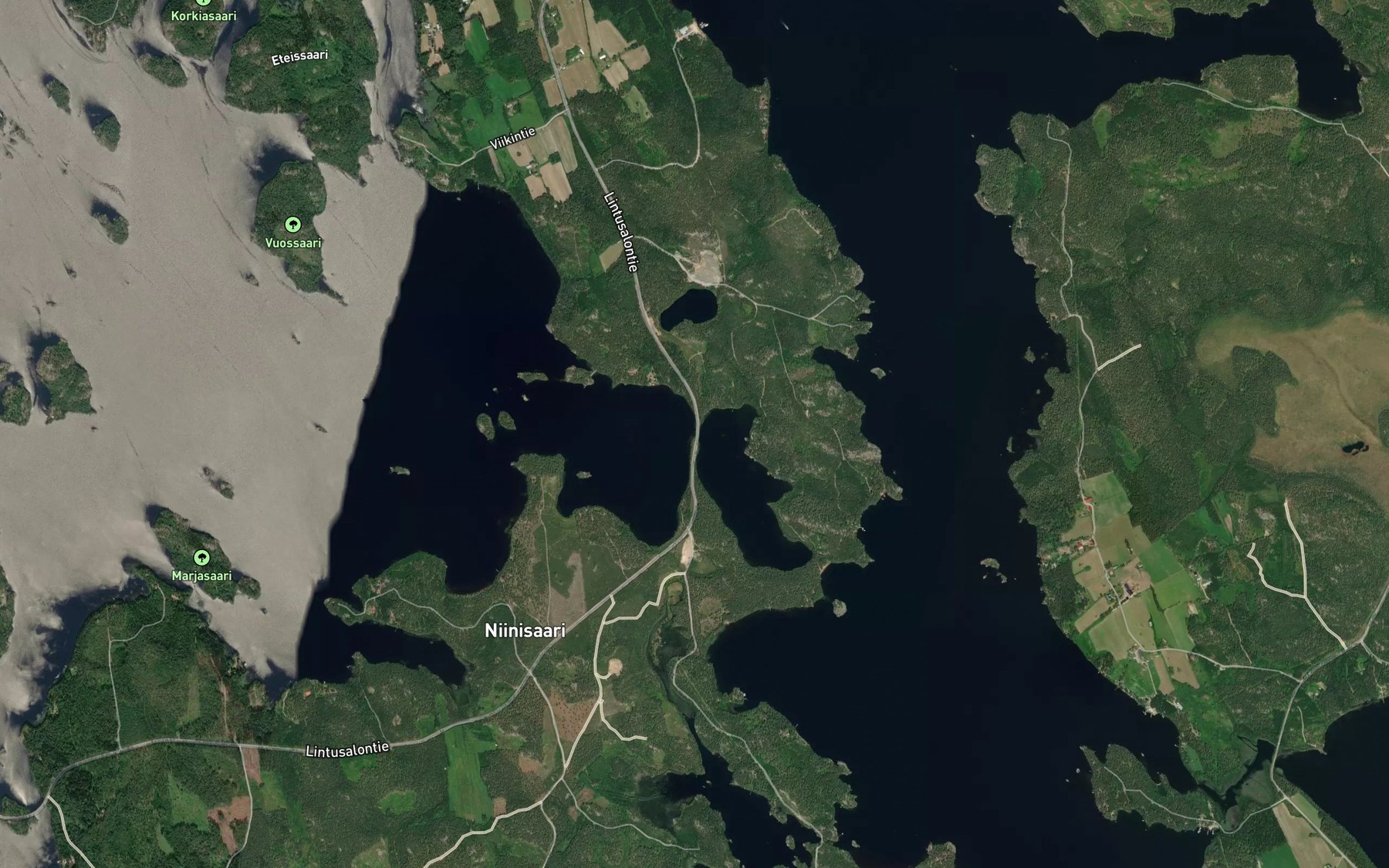 Satellite map of the Porrassalmi