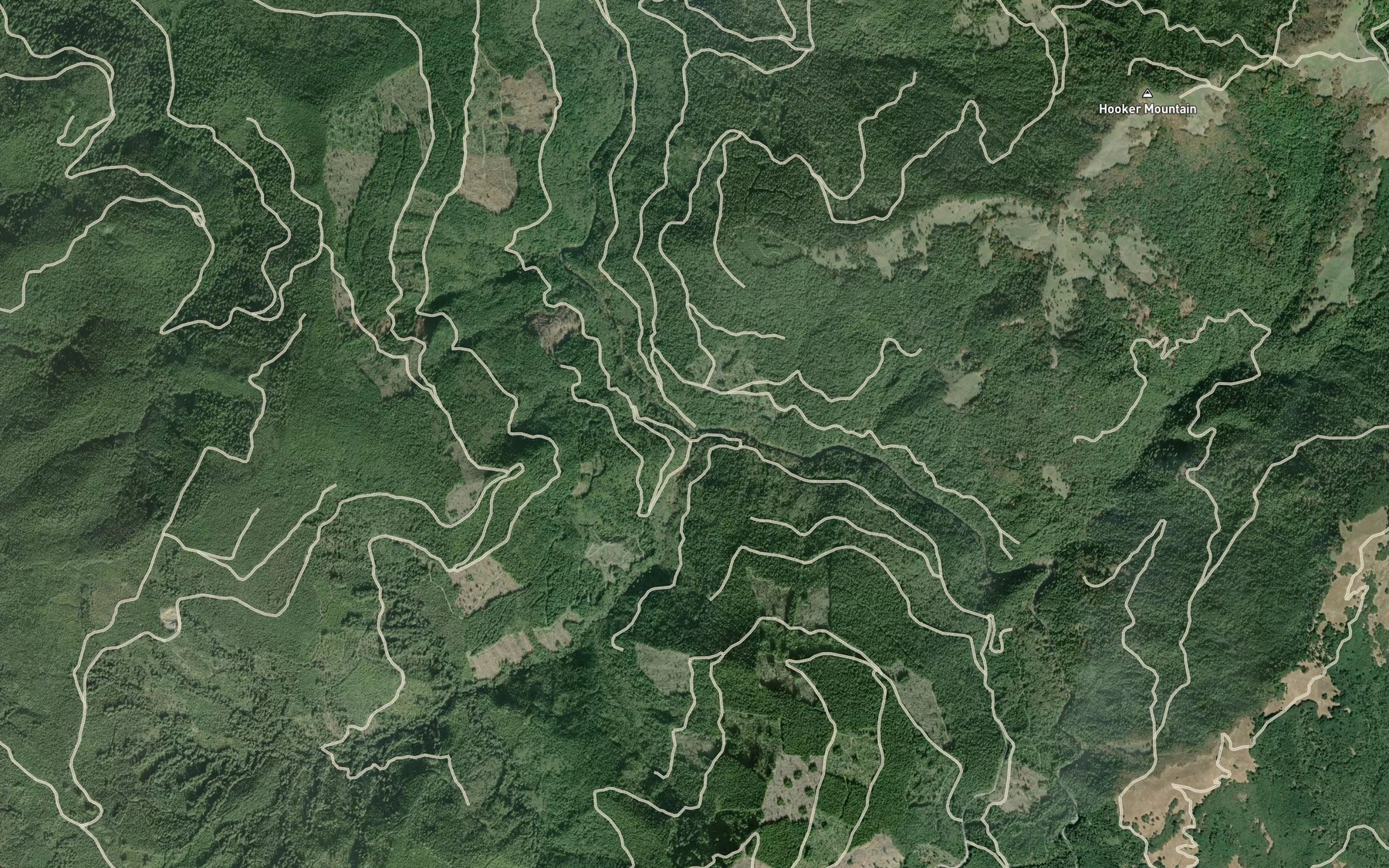 Satellite map of the Panther Creek