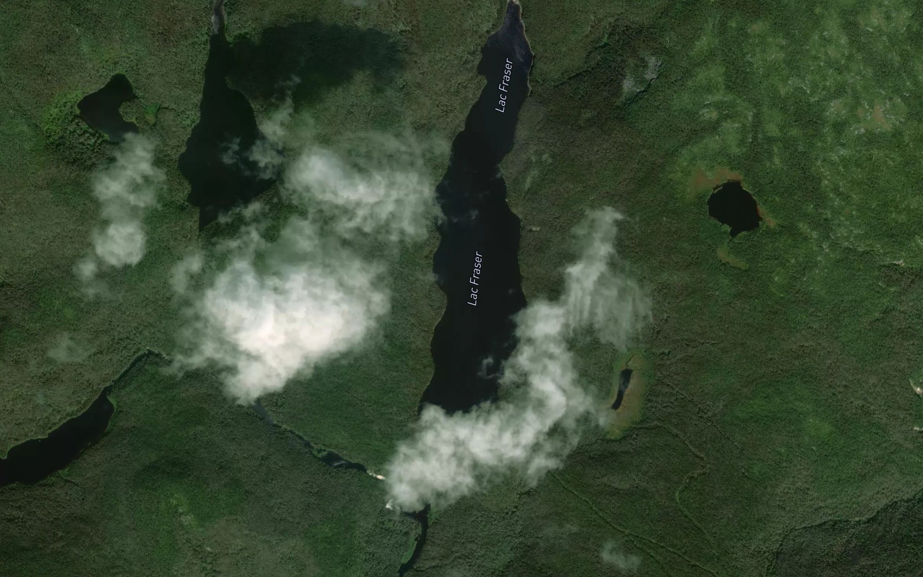 Satellite map of the Lac Fraser