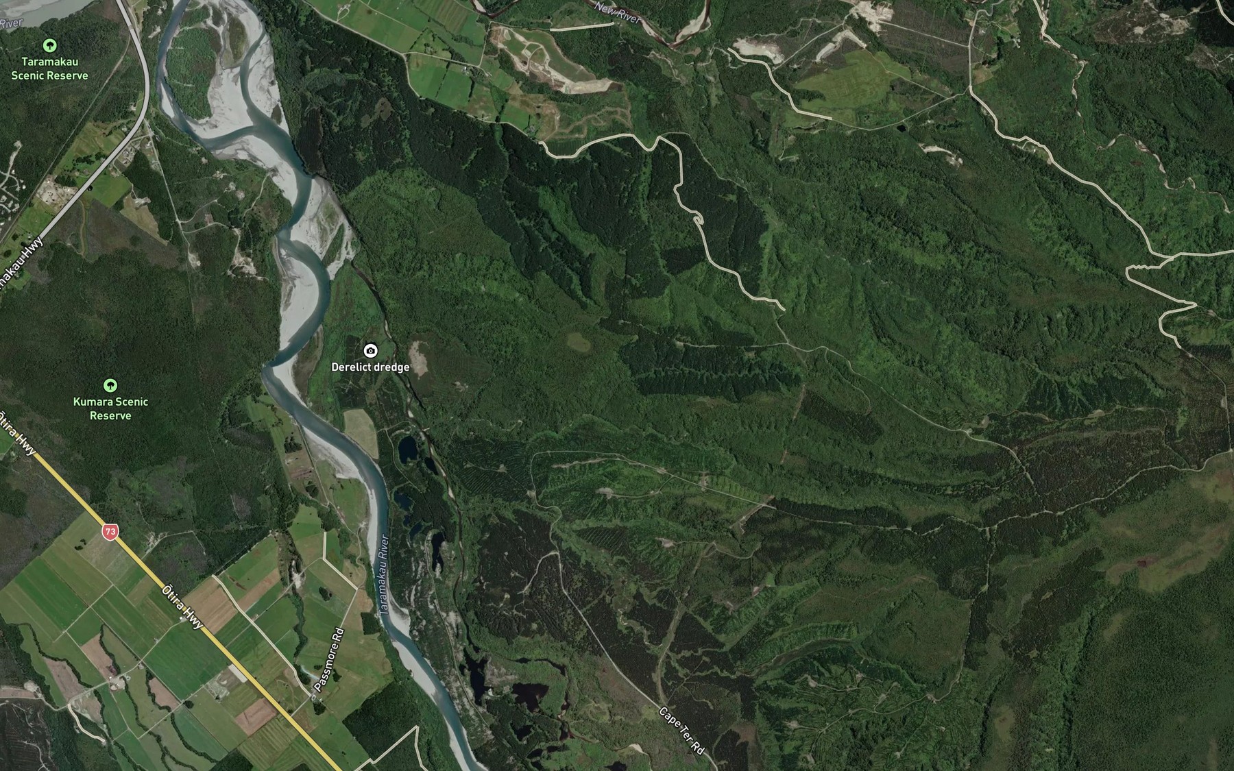 Satellite map of the Stillwater Creek