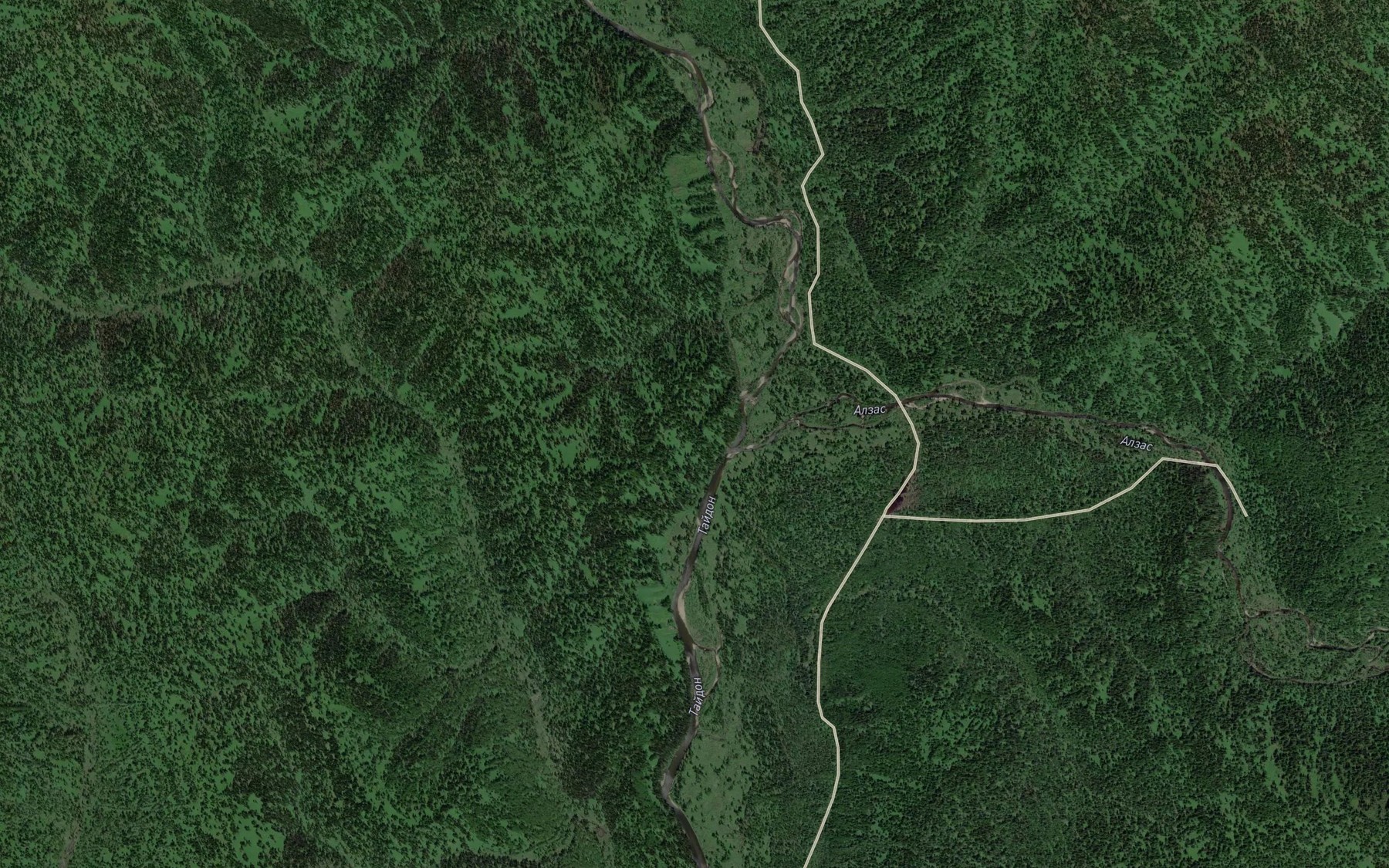Satellite map of the Alzas