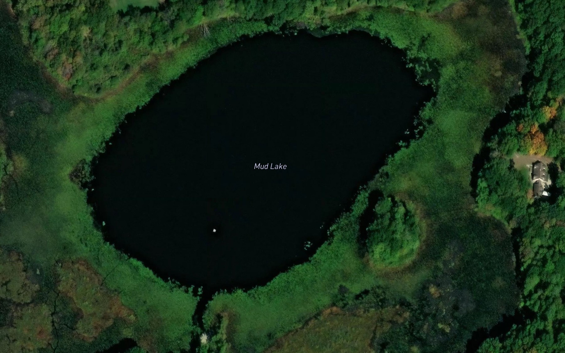 Satellite map of the Mud Lake