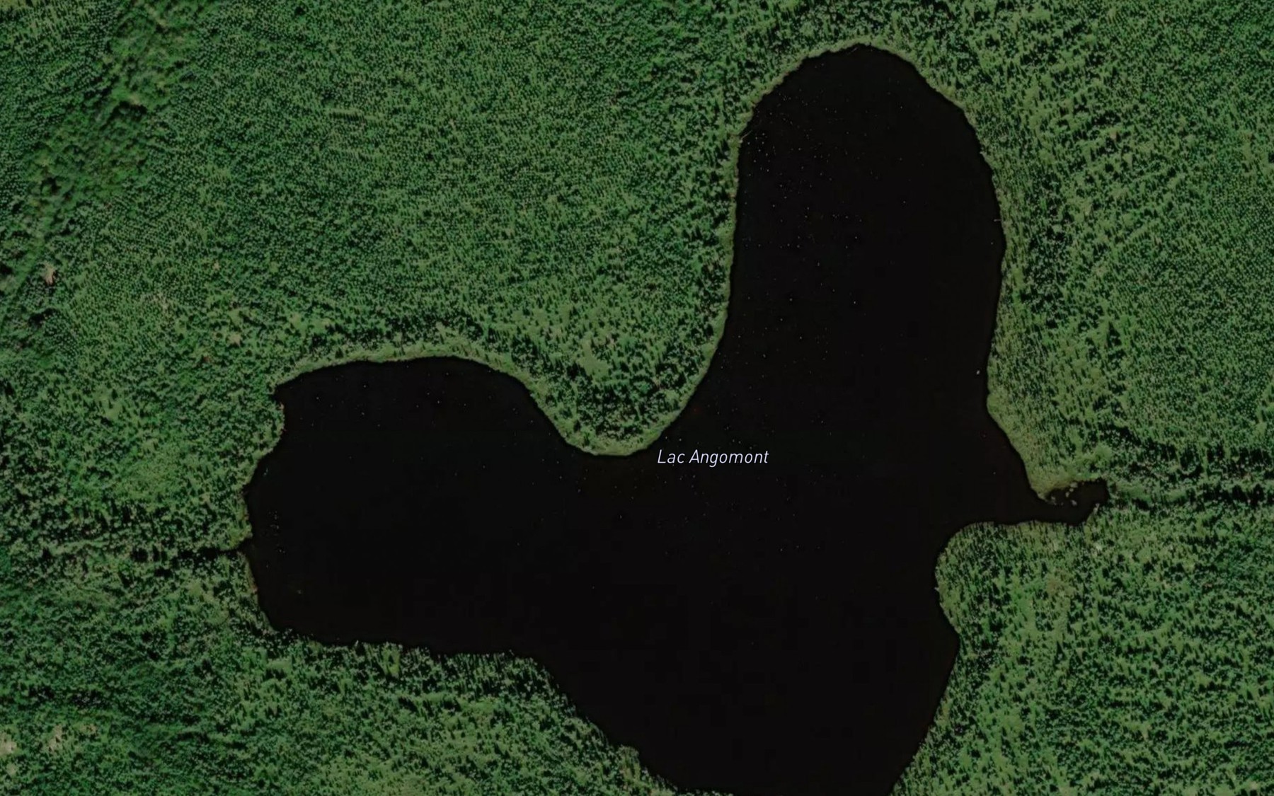 Satellite map of the Lac Angomont