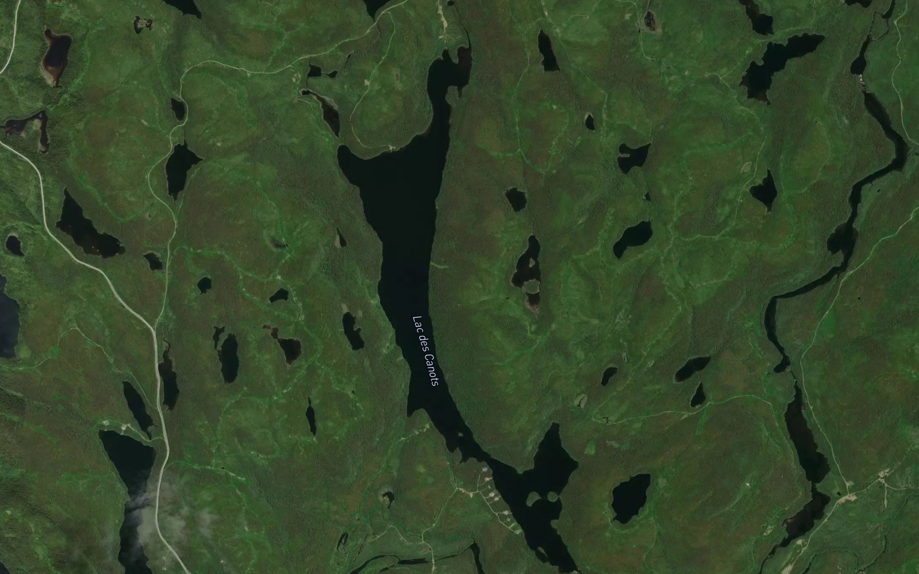 Satellite map of the Lac des Canots
