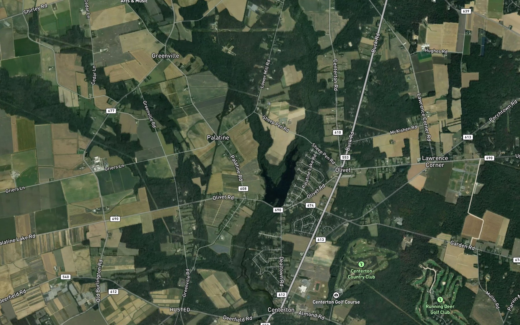 Satellite map of the Palatine Branch