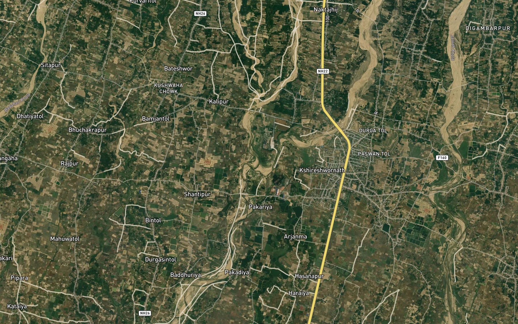 Satellite map of the Sukhajor Nadi