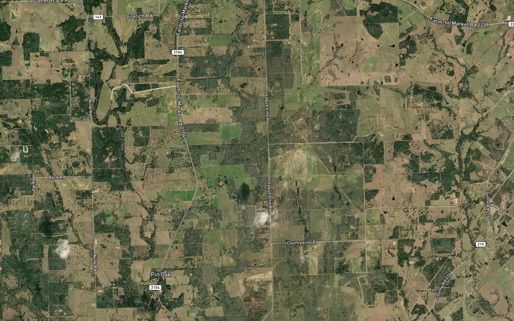 Satellite map of the Alum Branch