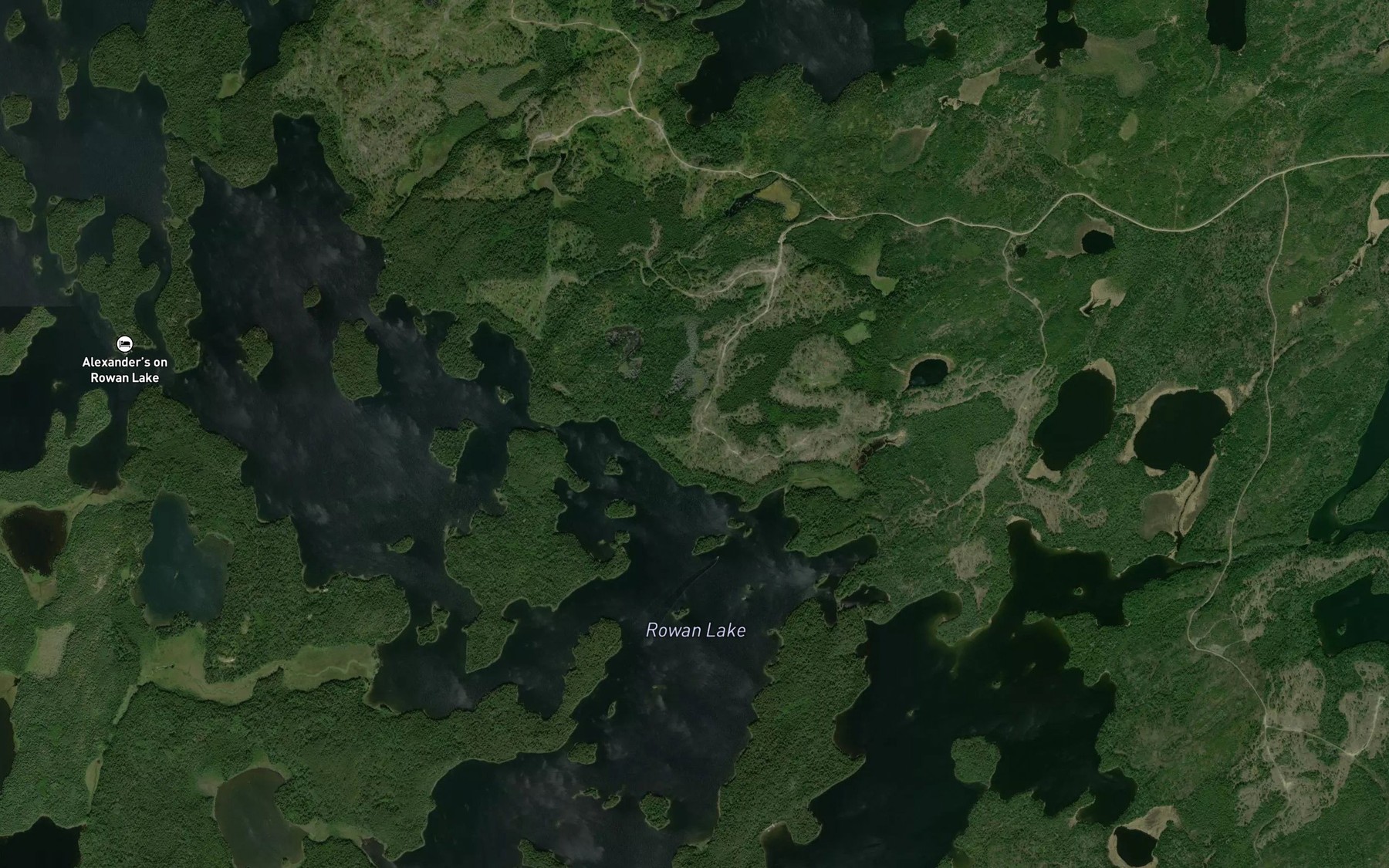 Satellite map of the Windfall Narrows