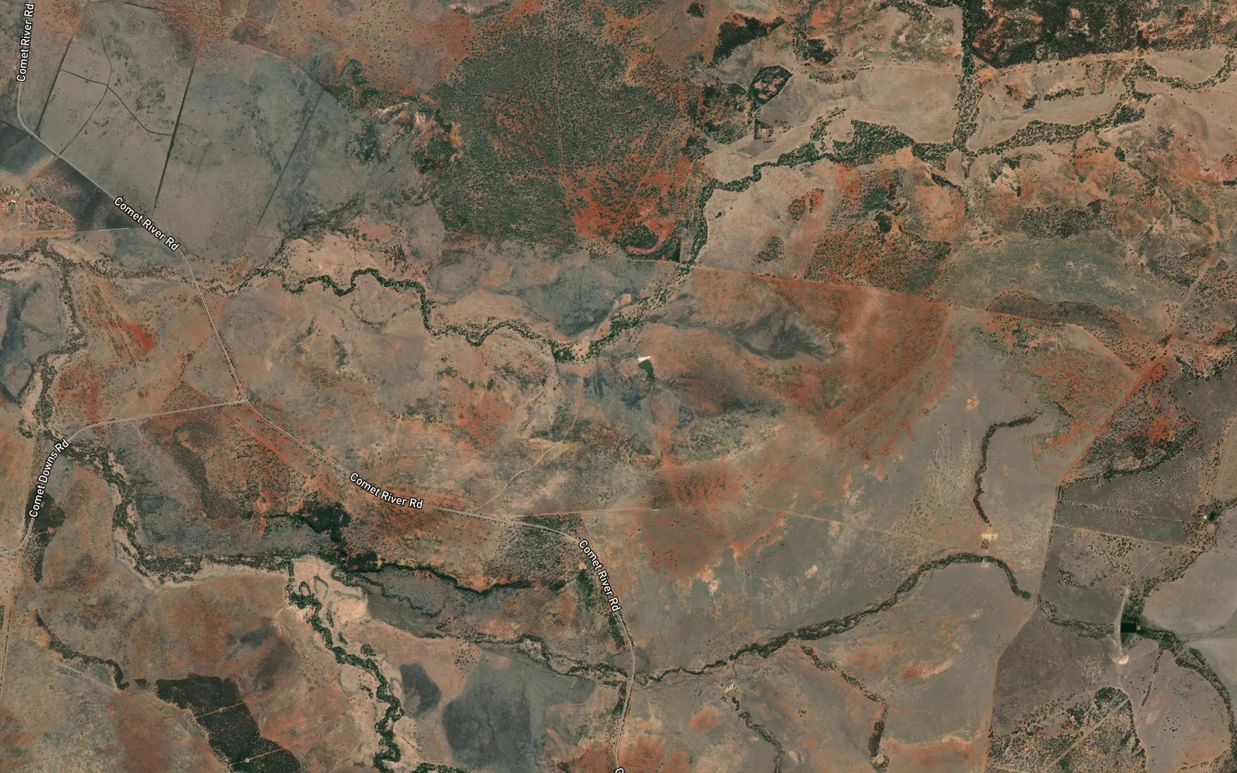 Satellite map of the Horse Plain Creek