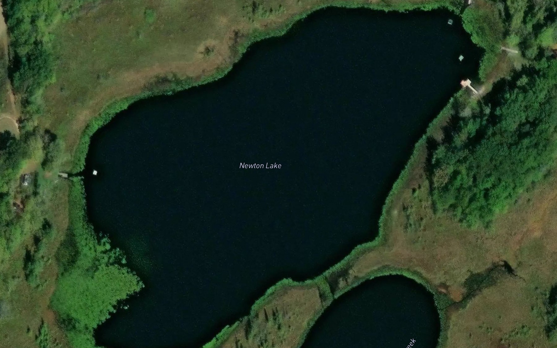 Satellite map of the Newton Lake